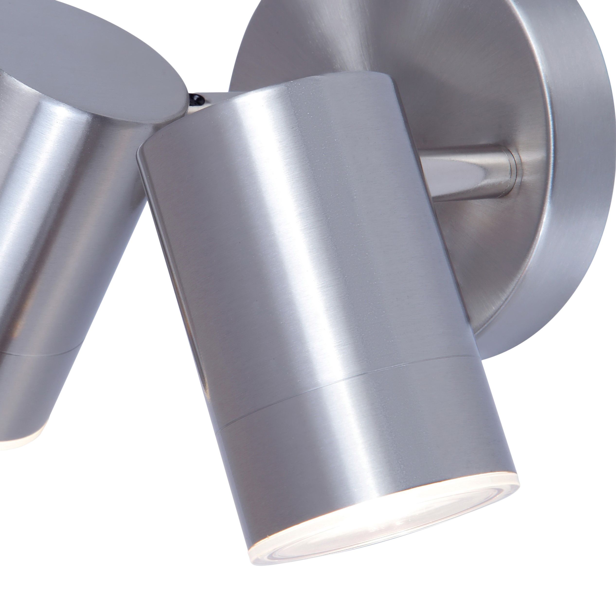 GoodHome Candiac Integrated LED Outdoor Contemporary Stainless steel Double Wall light - 4