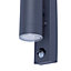 GoodHome Candiac Fixed Matt Dark grey Integrated LED PIR Motion sensor Outdoor Up & down Wall light
