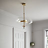 GoodHome Capolin Brass effect 3 Lamp Pendant ceiling light, (Dia)450mm