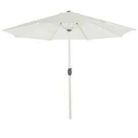 GoodHome Capraia Anodized 3m Bright white Standing parasol