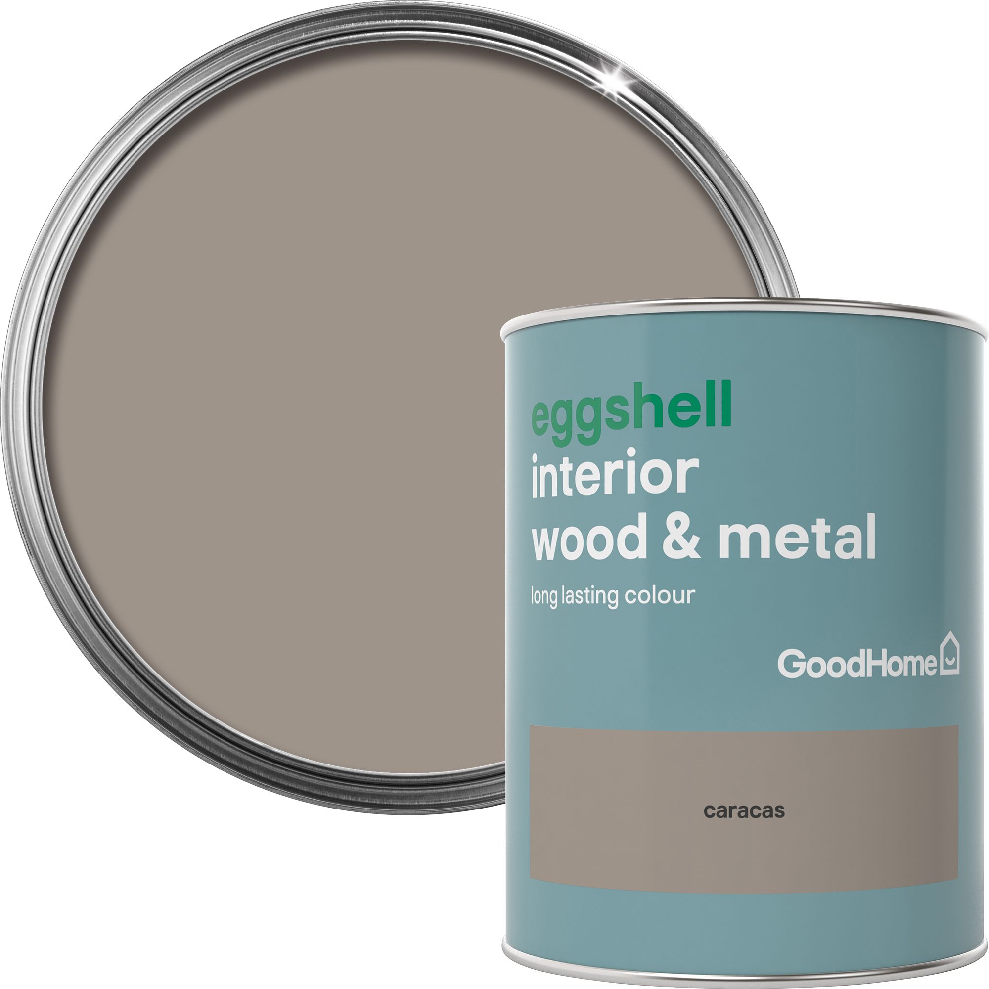 GoodHome Caracas Eggshell Metal & wood paint, 750ml