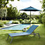 GoodHome Carambole (H) 2.15m Abyssal blue Standing parasol