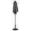 GoodHome Carambole (H) 2.23m Steel grey Standing parasol