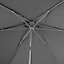 GoodHome Carambole (H) 2.23m Steel grey Standing parasol