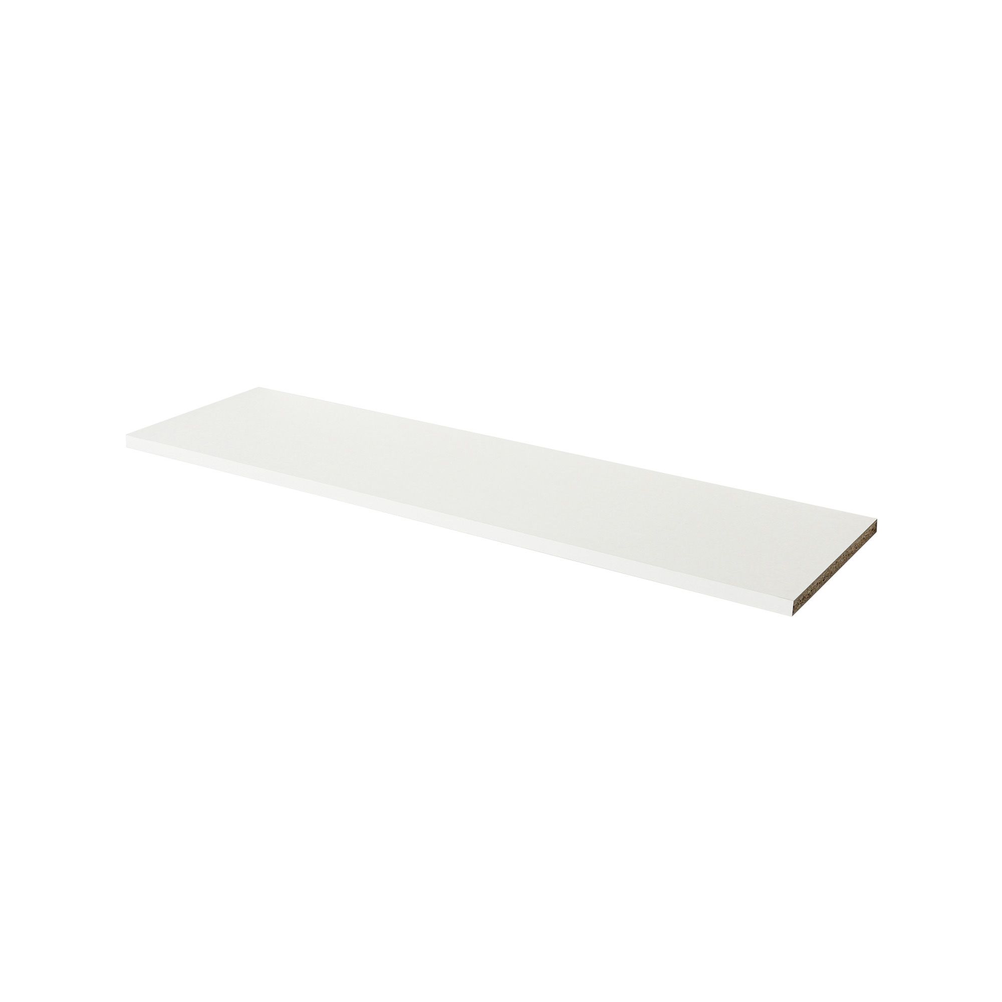 White melamine wood deals shelf