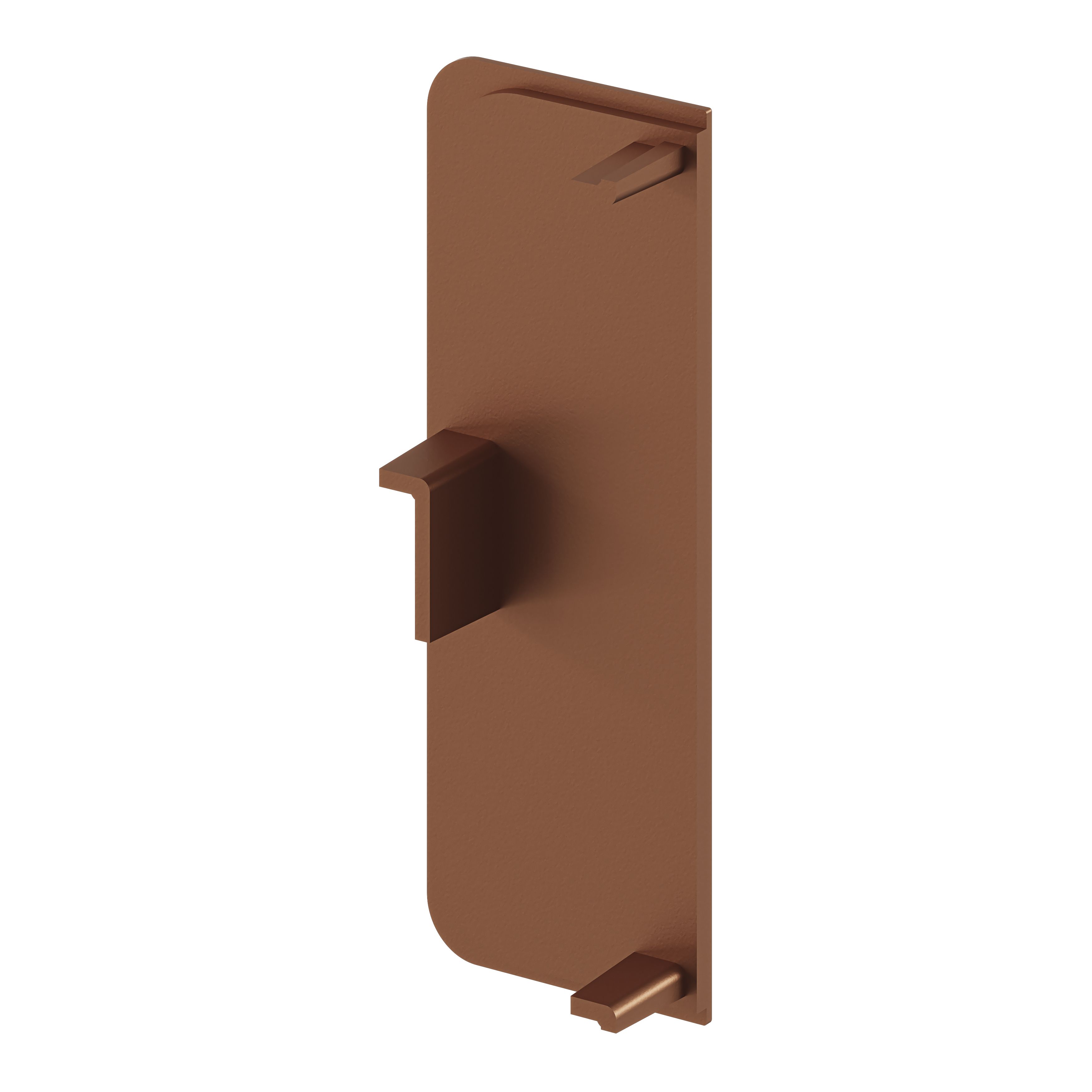 GoodHome Caraway Innovo Brushed copper effect Drawer rail end cap, Pair of 2