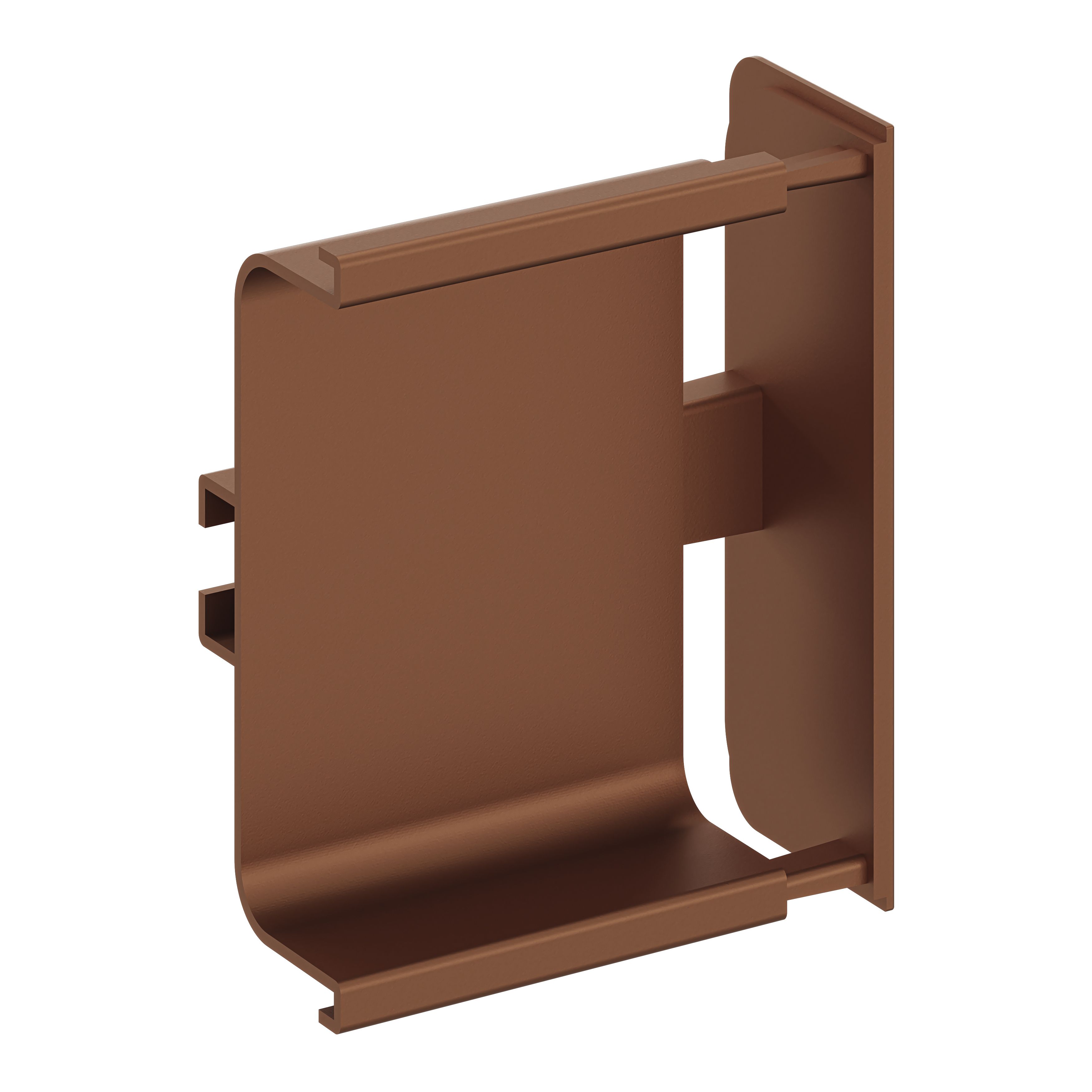 GoodHome Caraway Innovo Brushed copper effect Drawer rail end cap, Pair of 2