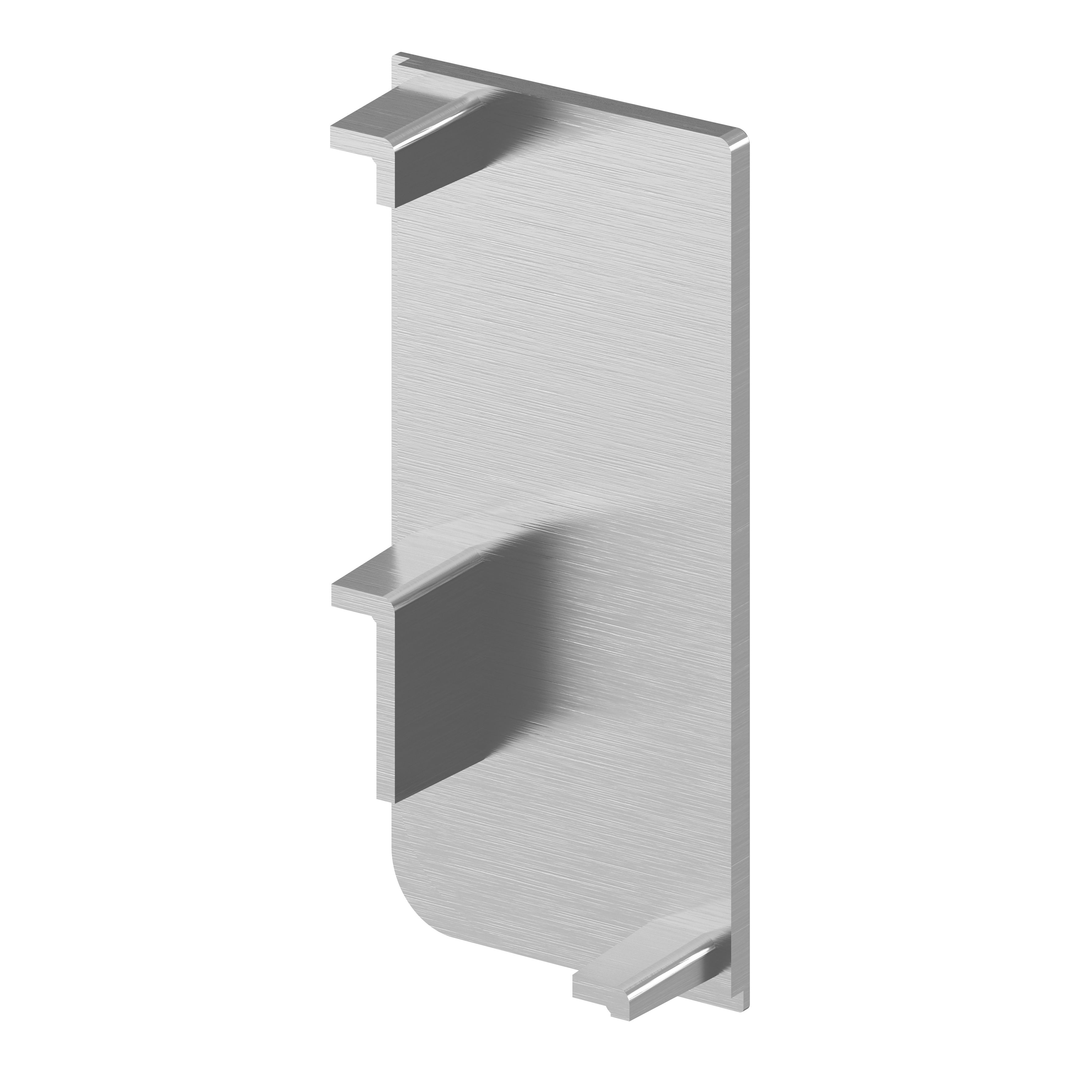 Goodhome Caraway Innovo Brushed Steel Effect Worktop Rail End Cap Pair Of 2 Diy At Bandq 