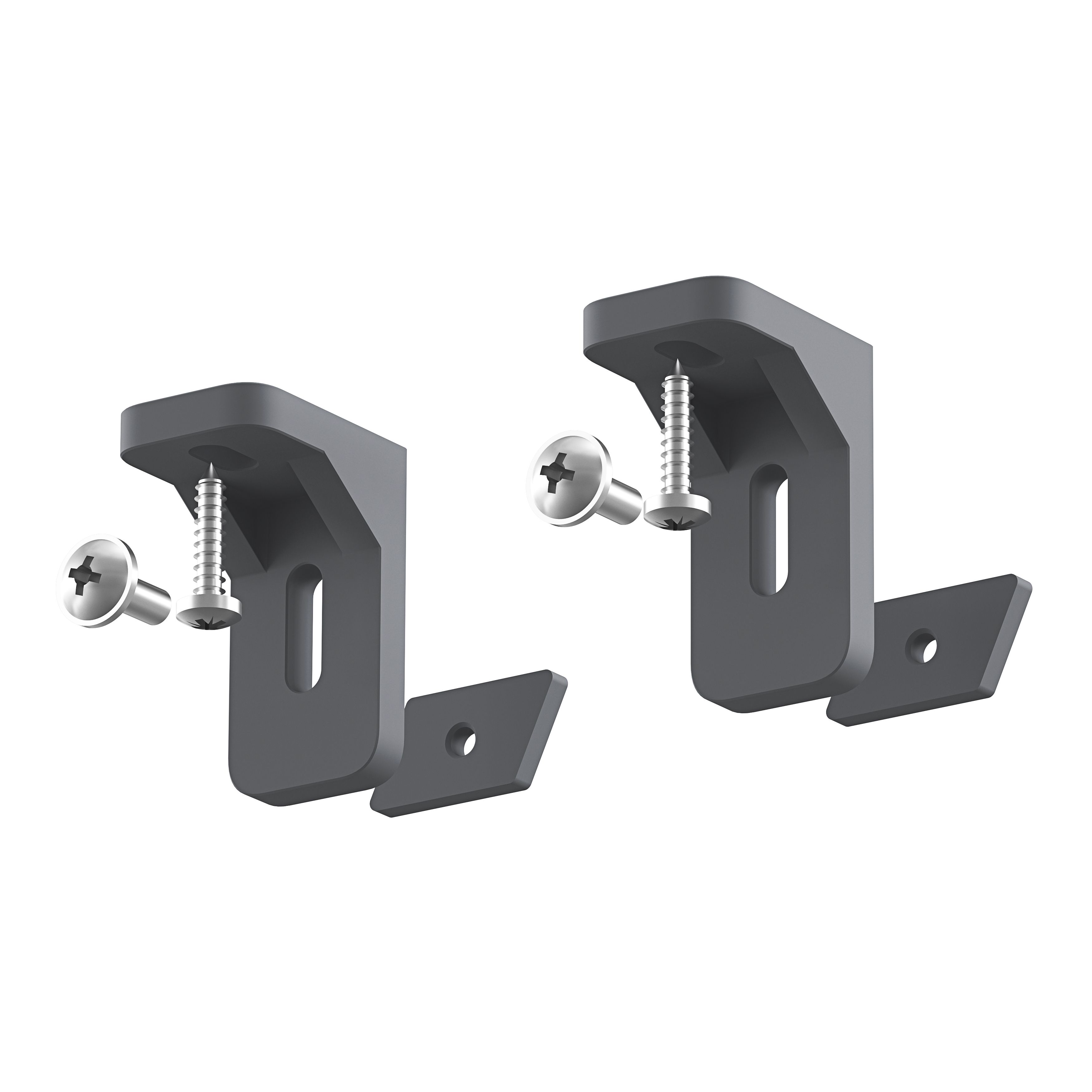 GoodHome Caraway Innovo Grey Bracket, (W)37.5mm