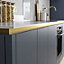GoodHome Caraway Innovo Handleless Brushed brass effect Under worktop outer corner