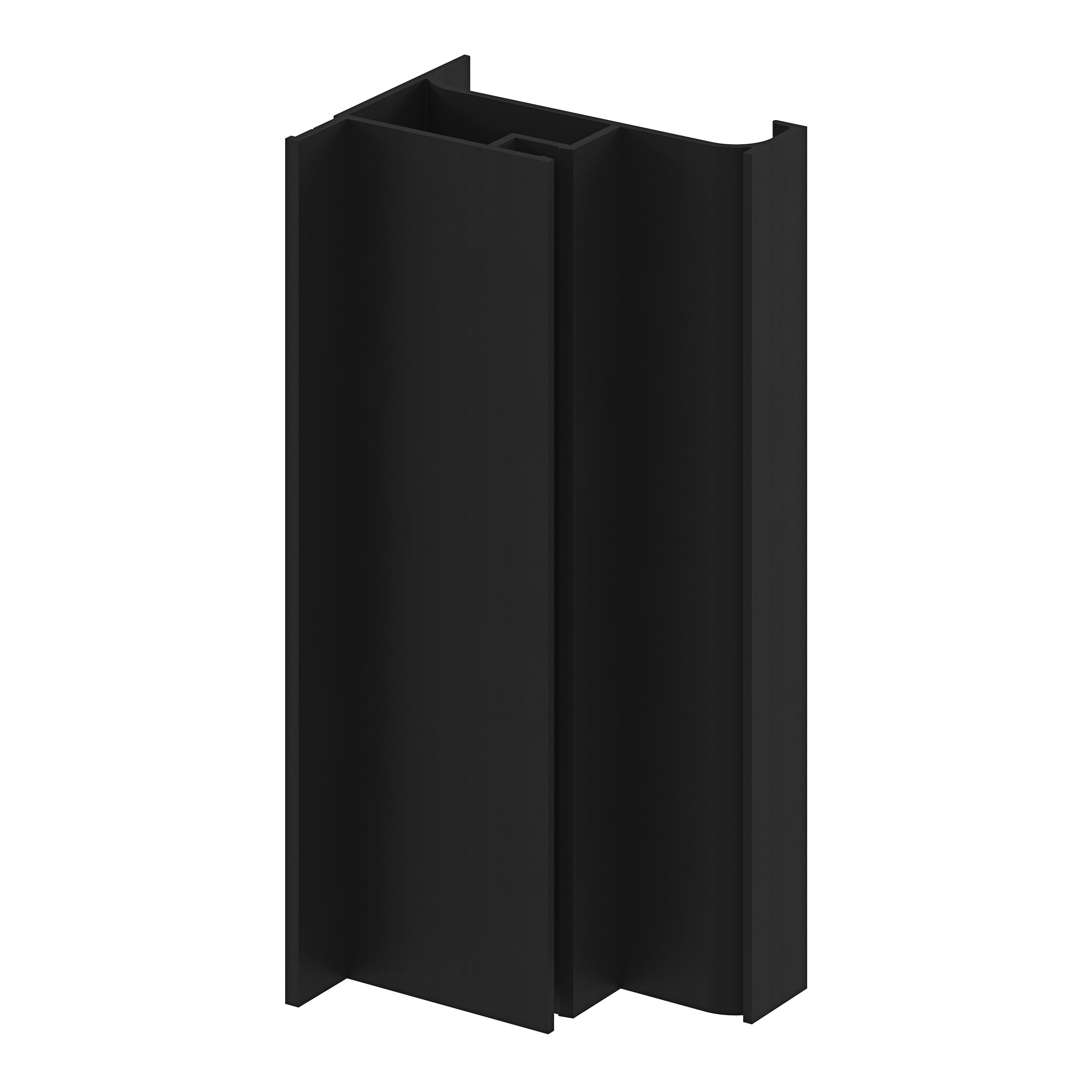 GoodHome Caraway Innovo Matt Black End larder rail