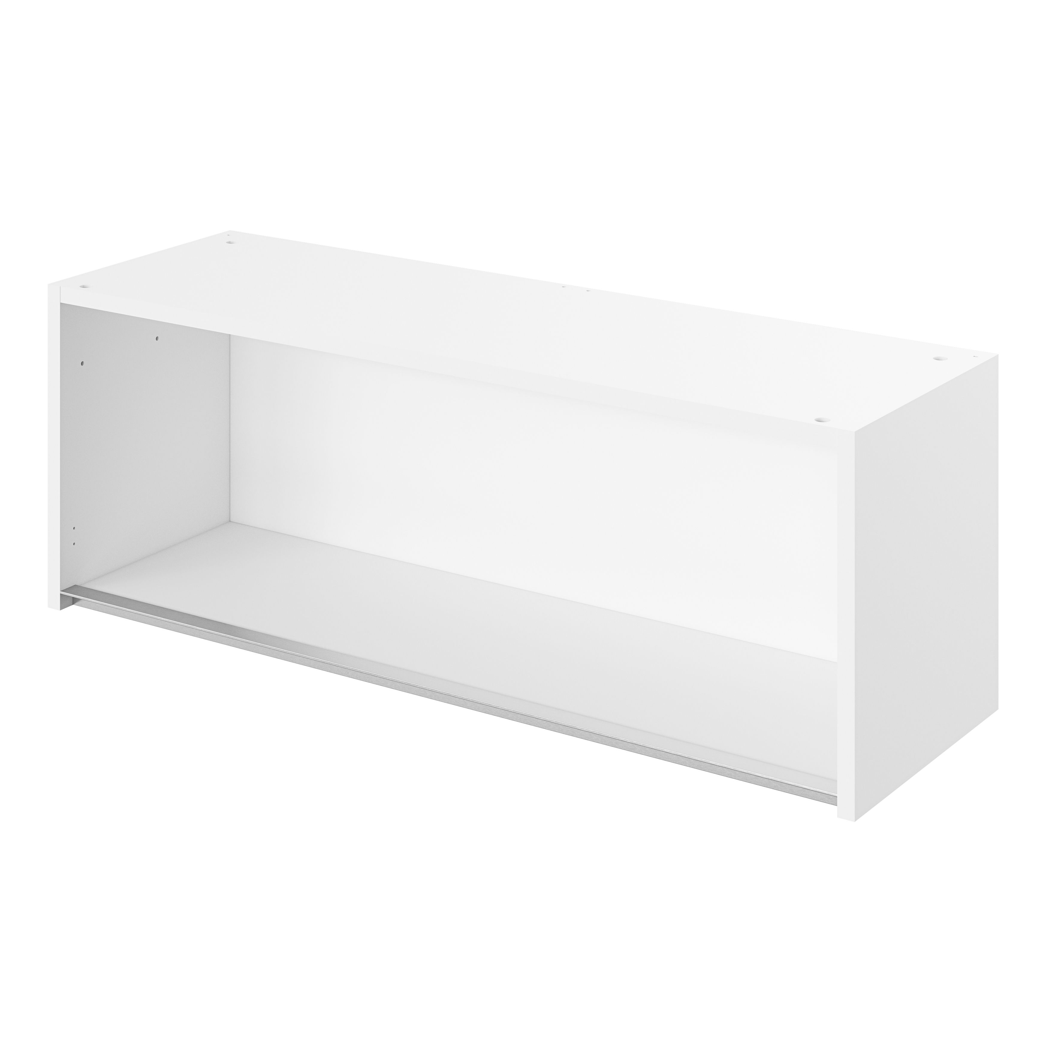 GoodHome Caraway Innovo Matt White Bridging Wall cabinet, (W)1000mm (D)320mm