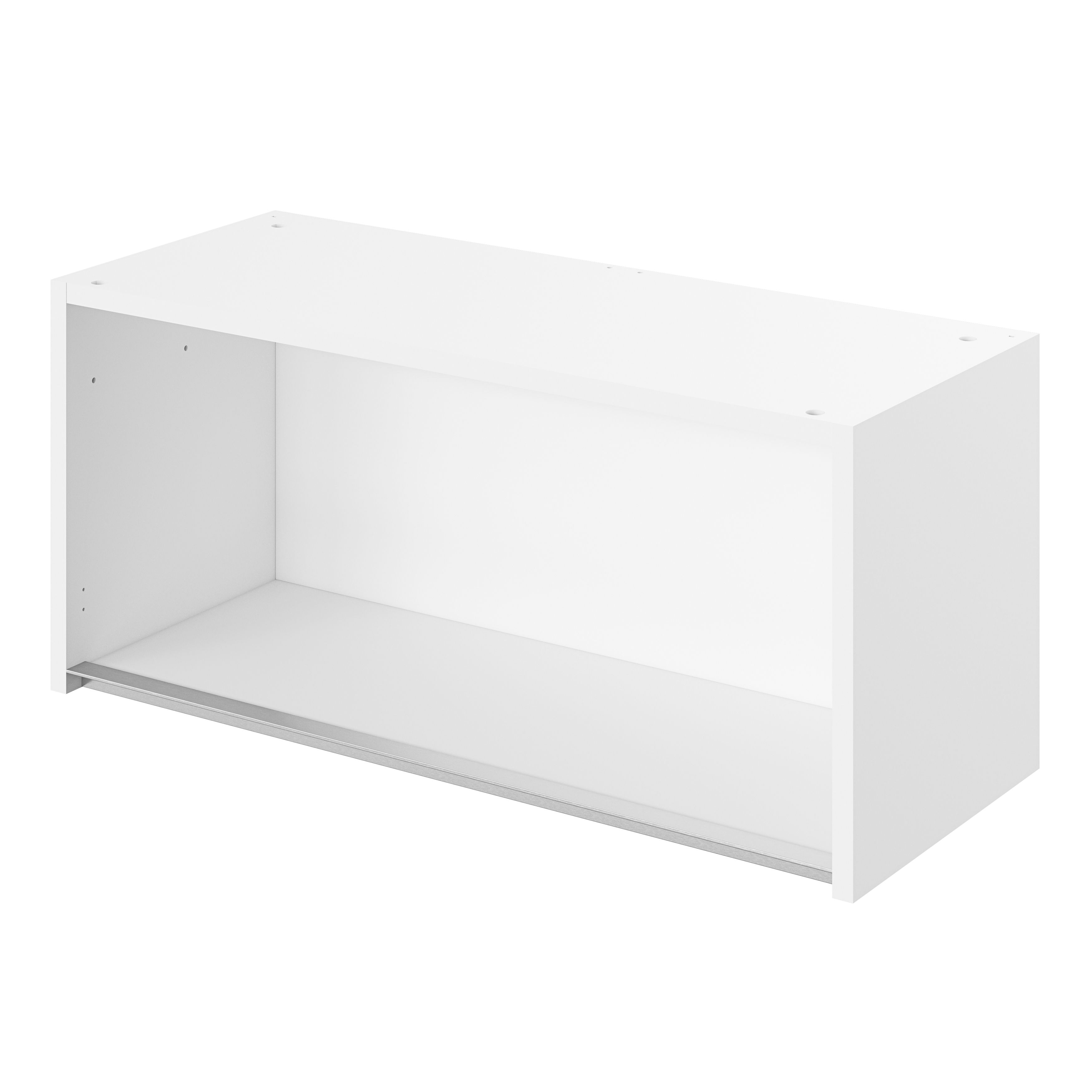 GoodHome Caraway Innovo Matt White Bridging Wall cabinet, (W)800mm (D)320mm