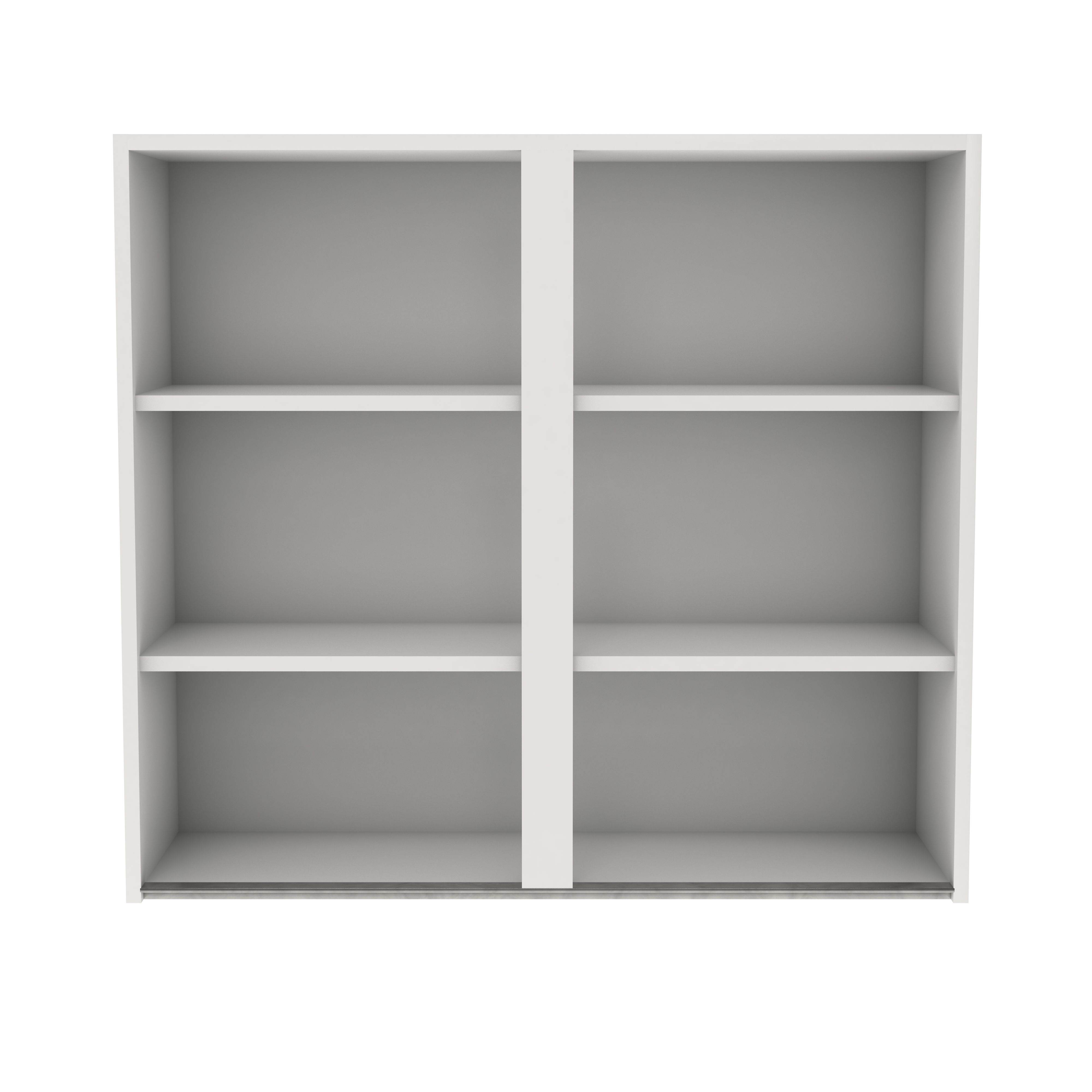 GoodHome Caraway Innovo Matt White Tall Wall cabinet, (W)1000mm (D ...