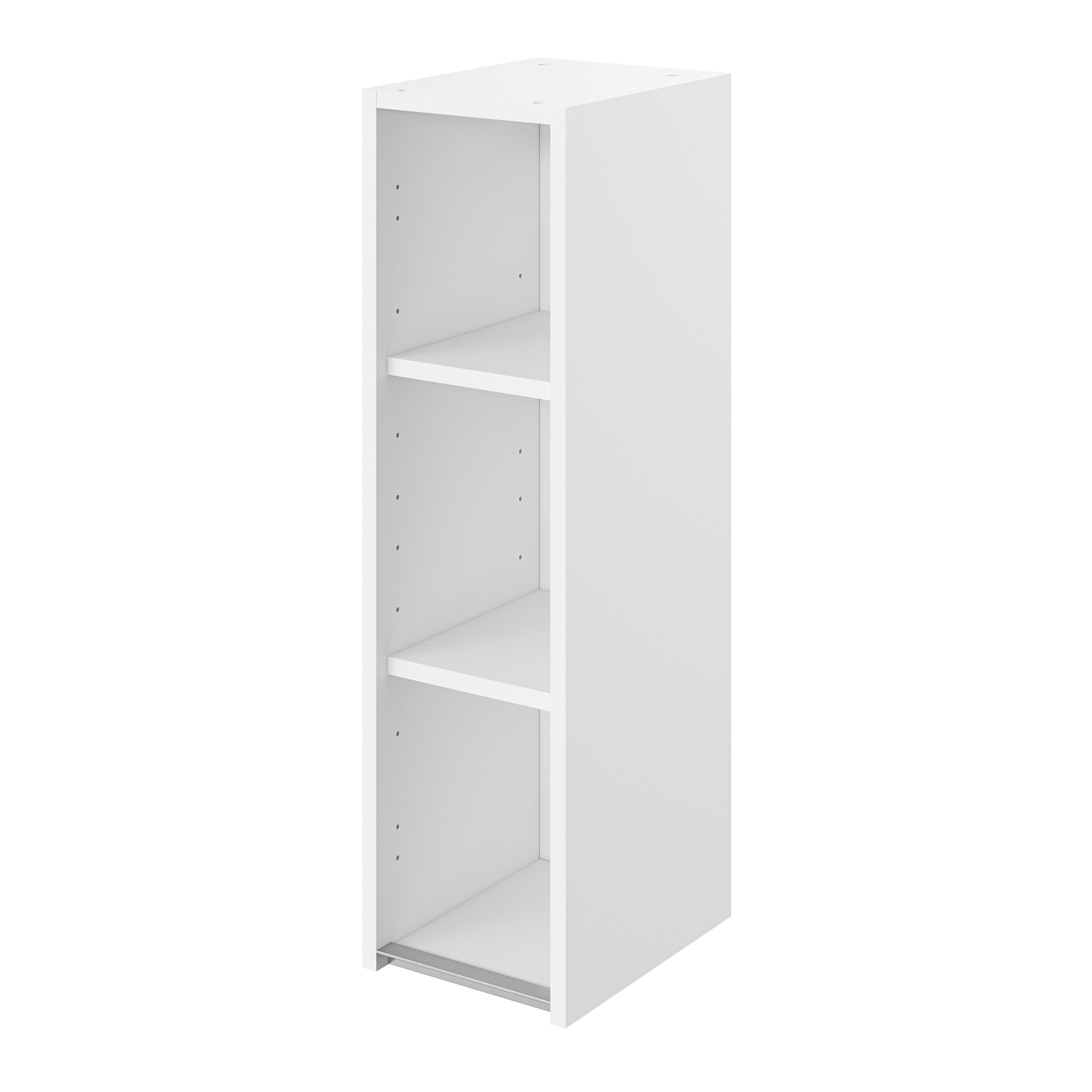 GoodHome Caraway Innovo Matt White Tall Wall cabinet, (W)250mm (D)320mm