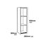 GoodHome Caraway Innovo Matt White Tall Wall cabinet, (W)250mm (D)320mm