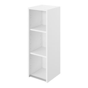 GoodHome Caraway Innovo Matt White Tall Wall cabinet, (W)300mm (D)320mm