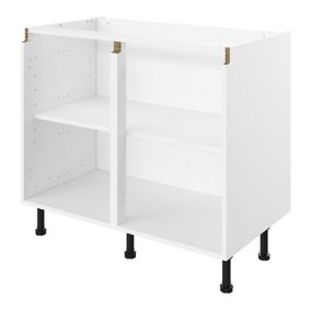GoodHome Caraway Innovo White Base cabinet, (W)1000mm