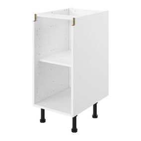 GoodHome Caraway Innovo White Base cabinet, (W)400mm