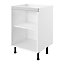 GoodHome Caraway Innovo White Base cabinet, (W)600mm