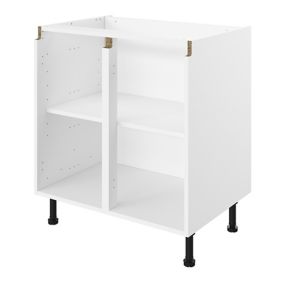 GoodHome Caraway Innovo White Base cabinet, (W)800mm