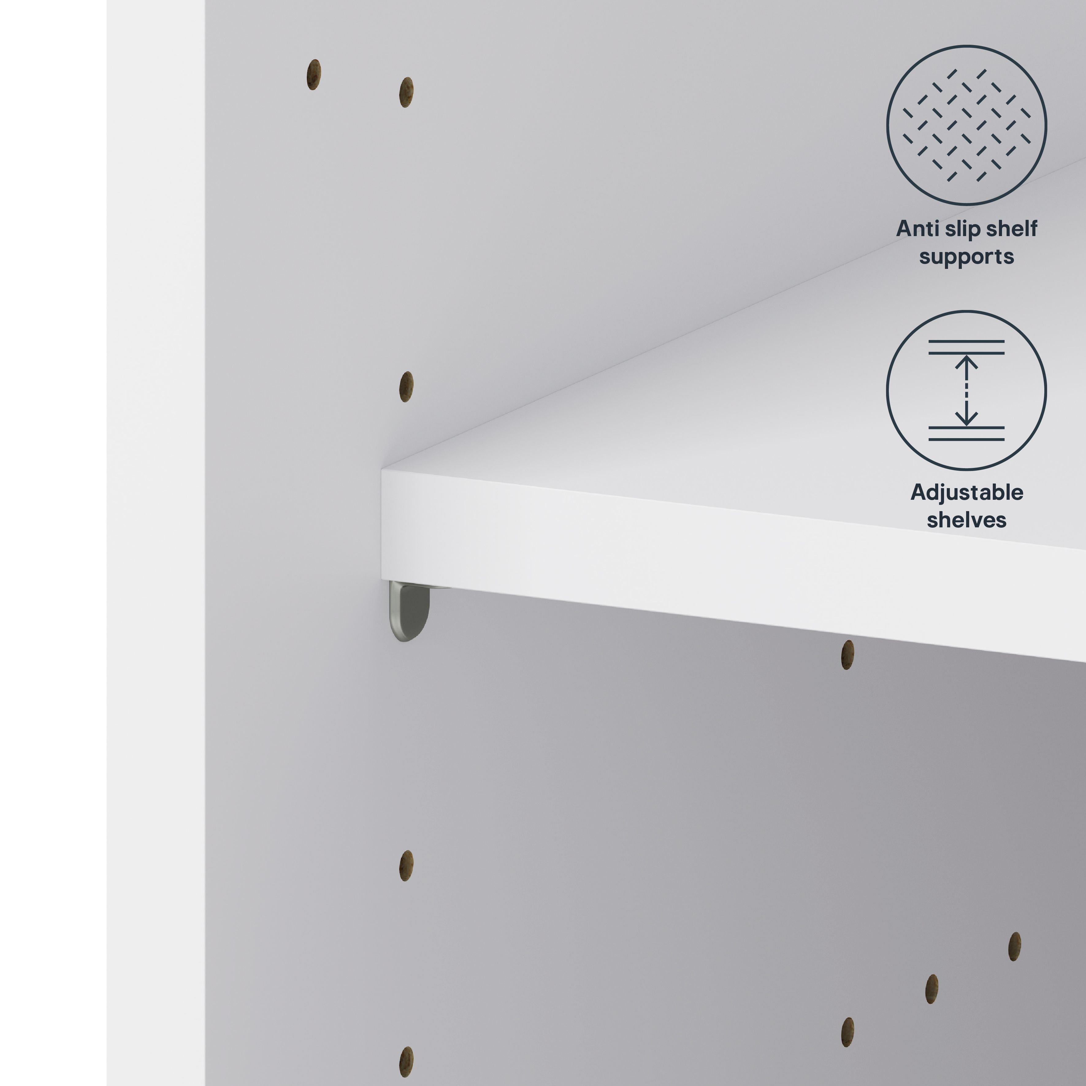 GoodHome Caraway Innovo White Base unit, (W)300mm