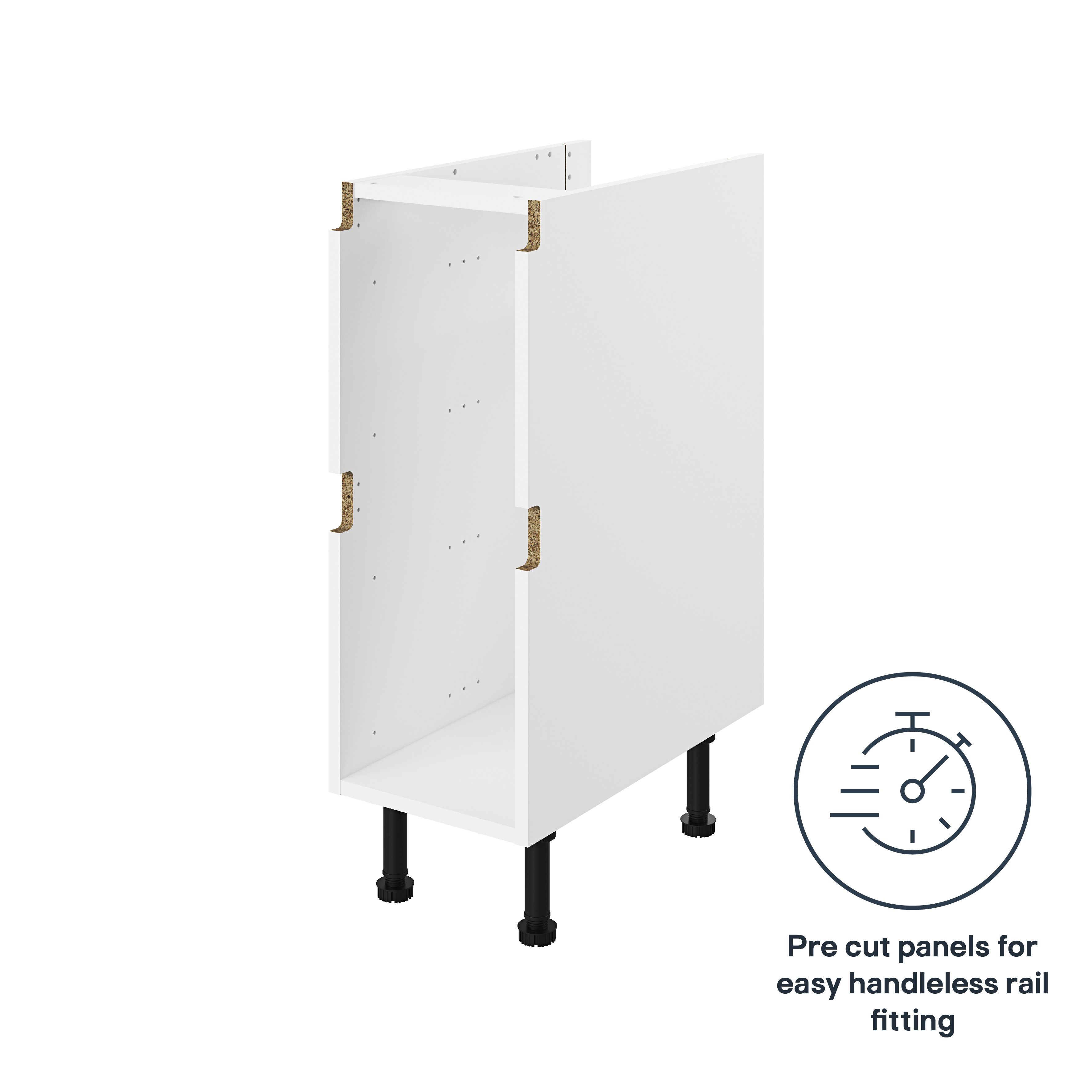 GoodHome Caraway Innovo White Drawer Base cabinet, (W)300mm