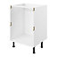 GoodHome Caraway Innovo White Drawer Base cabinet, (W)800mm