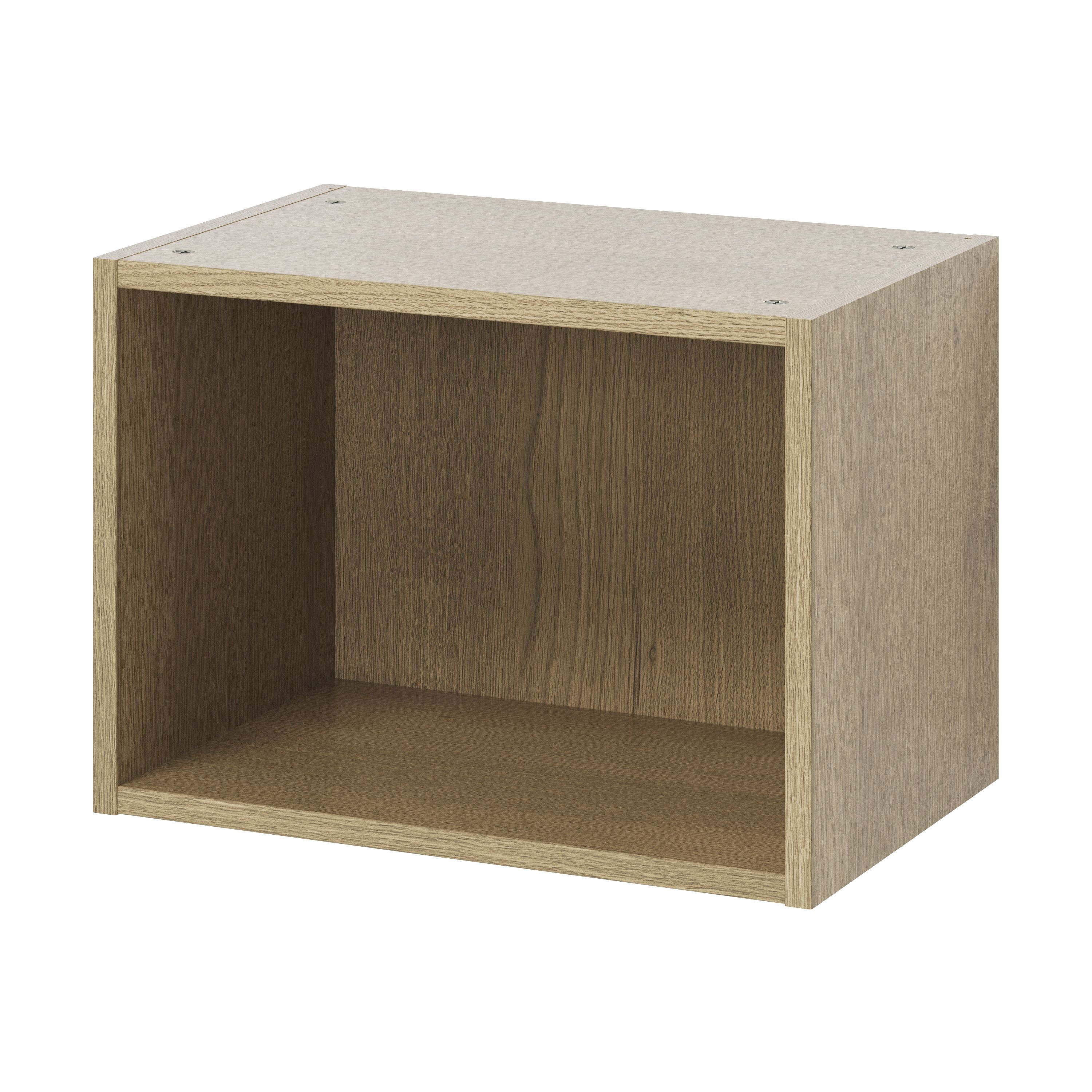 GoodHome Caraway Light oak effect Bridging Wall cabinet, (W)500mm (D)340mm