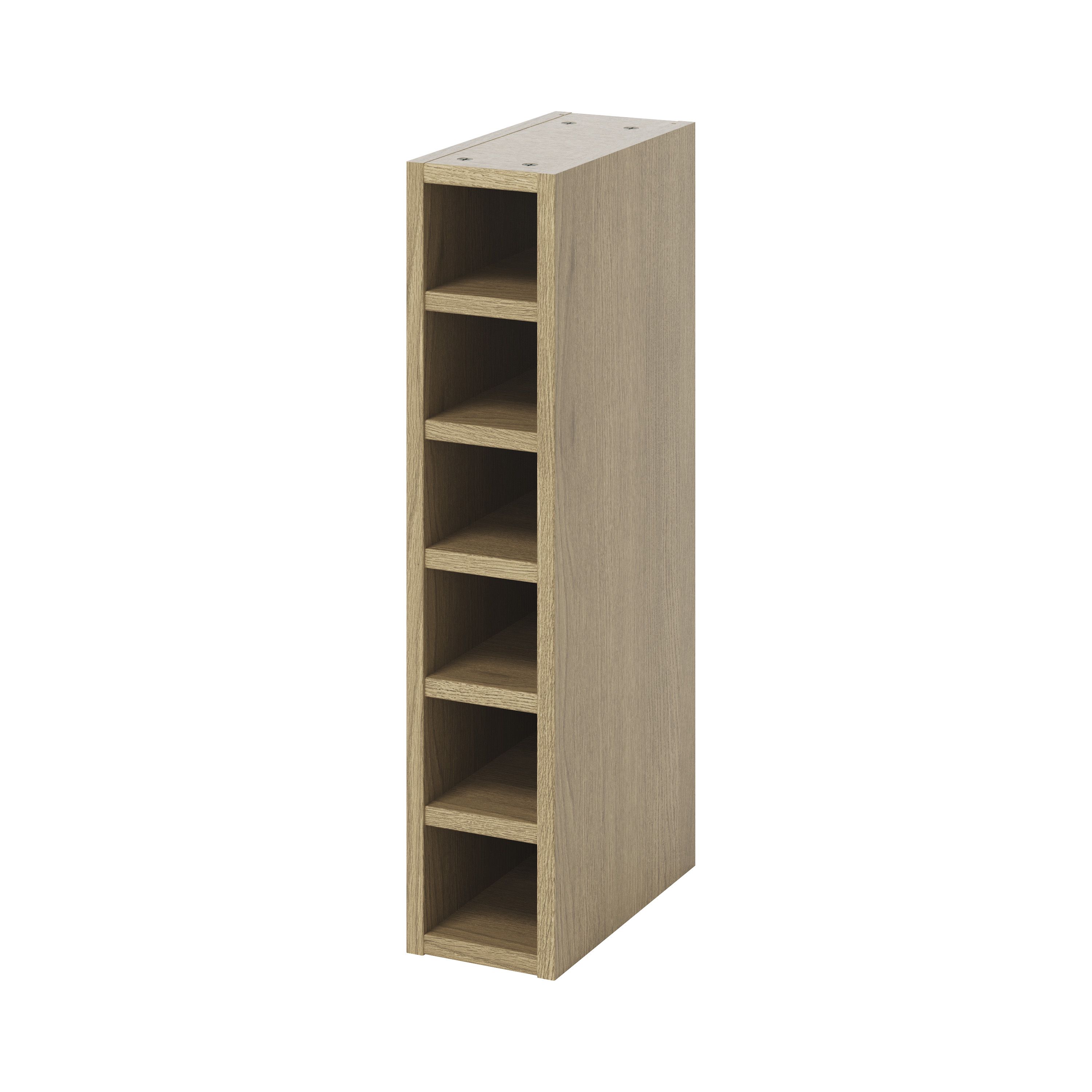 GoodHome Caraway Light oak Wine rack, (H)720mm(W)150mm