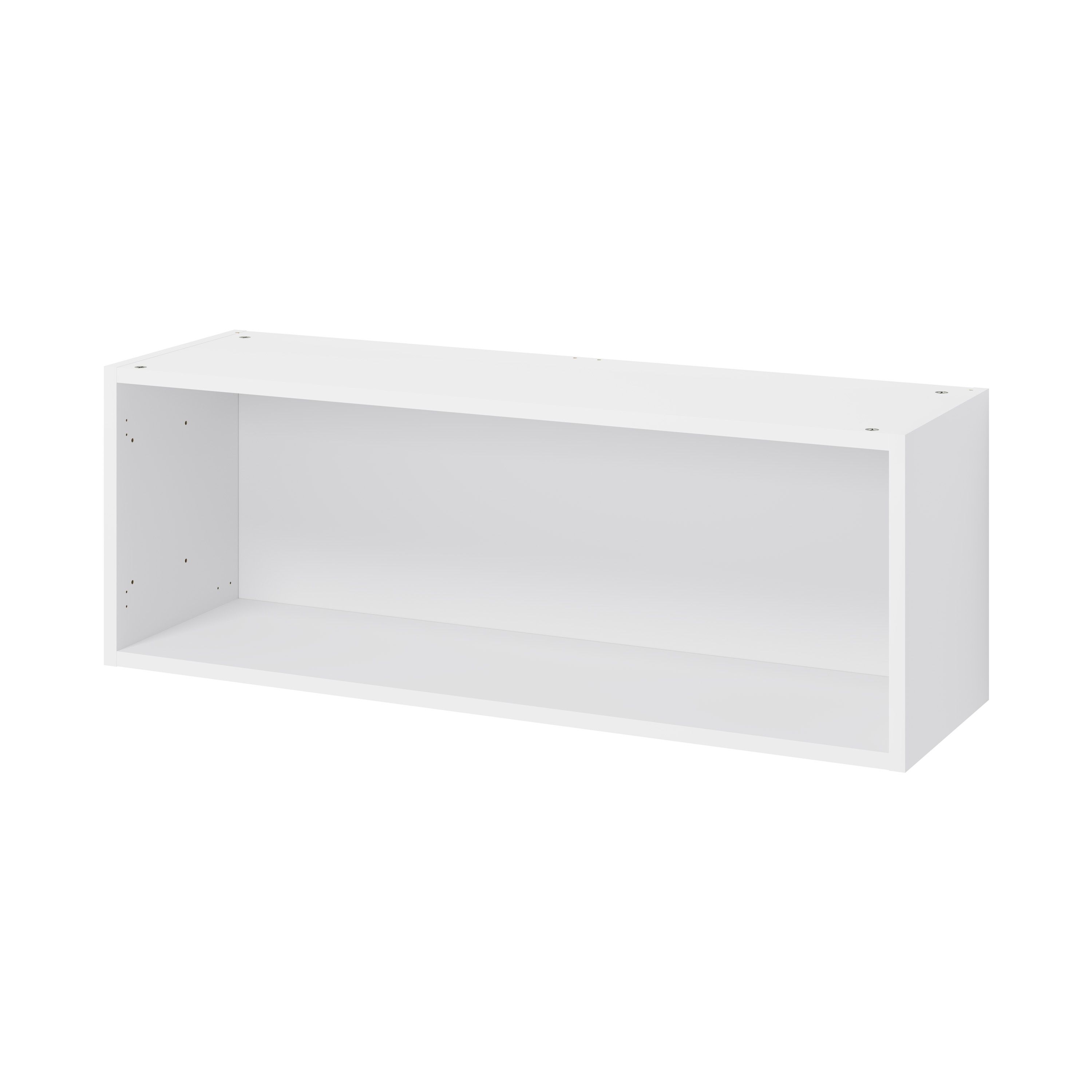 GoodHome Caraway Matt White Bridging Wall cabinet W 1000mm