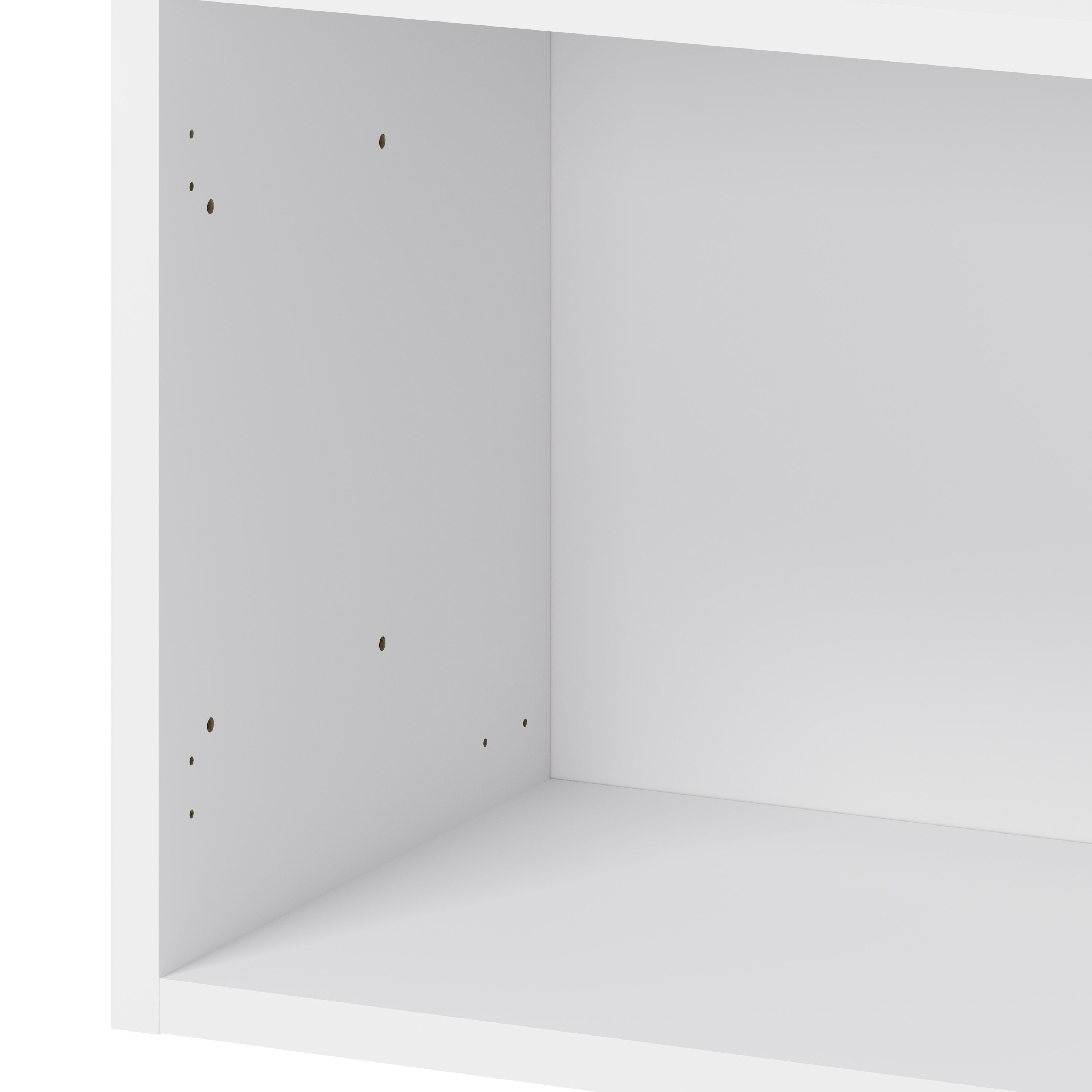GoodHome Caraway Matt White Bridging Wall cabinet, (W)400mm (D)320mm