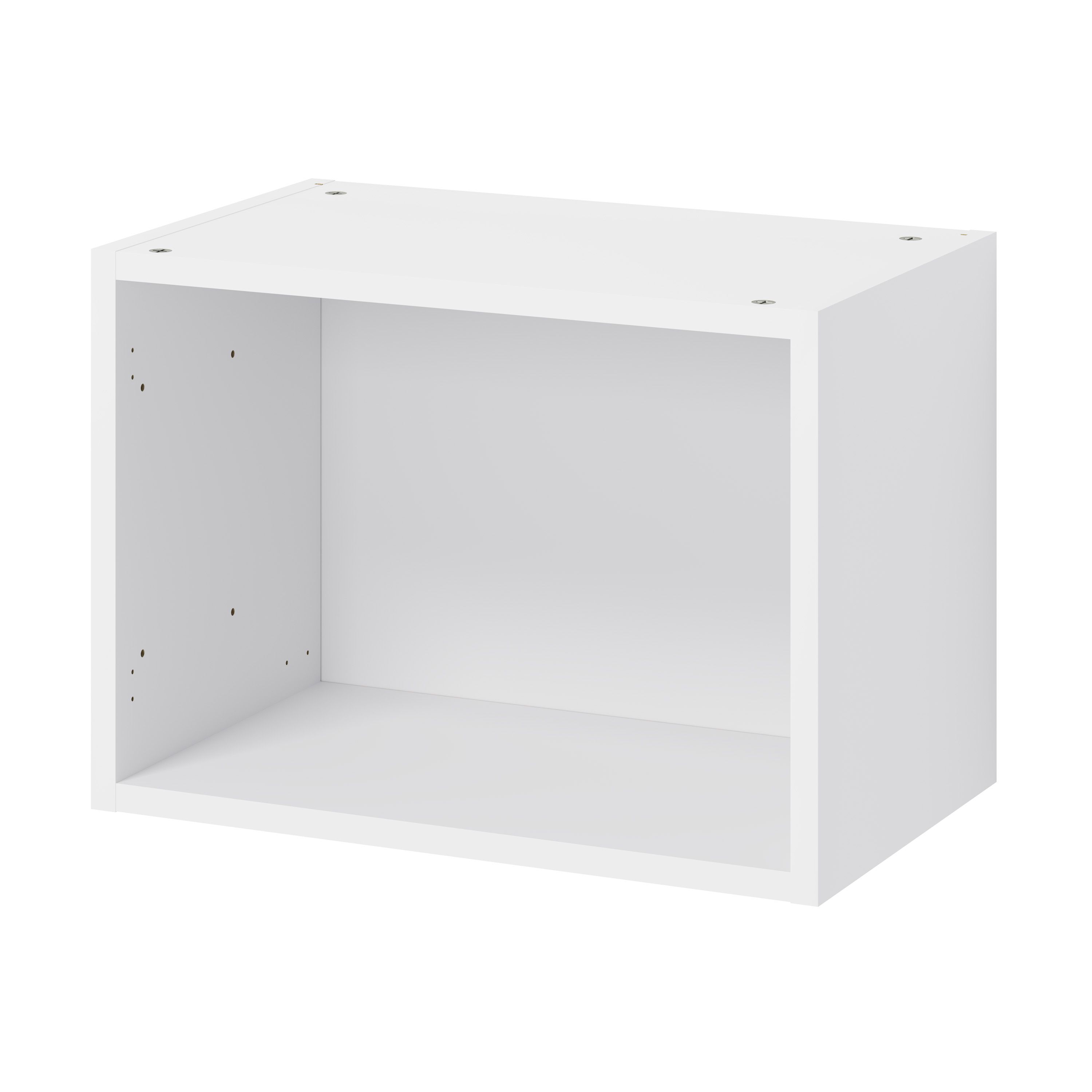 GoodHome Caraway Matt White Bridging Wall cabinet, (W)500mm (D)320mm