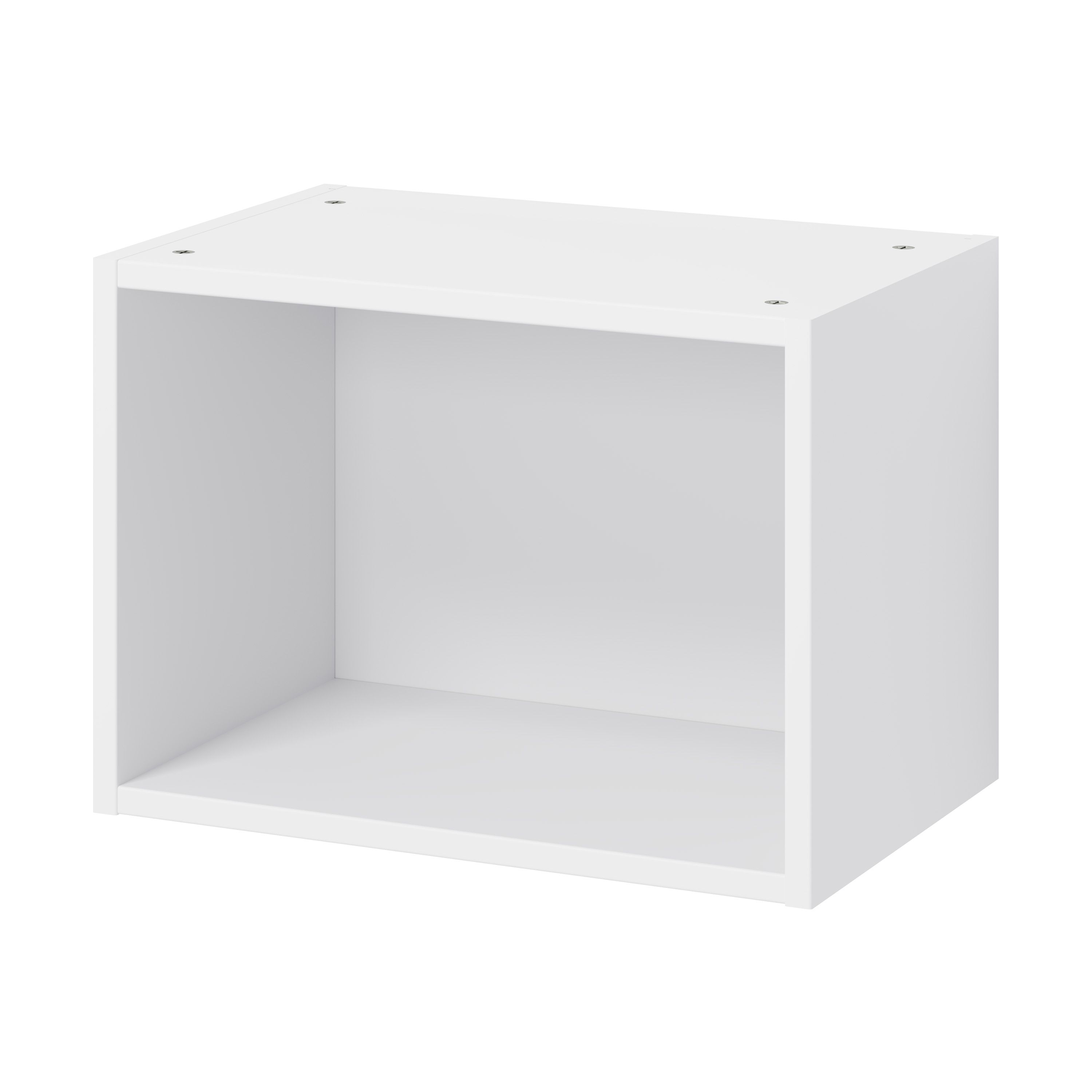 GoodHome Caraway Matt White Bridging Wall cabinet, (W)500mm (D)340mm