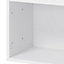 GoodHome Caraway Matt White Bridging Wall cabinet, (W)600mm (D)320mm
