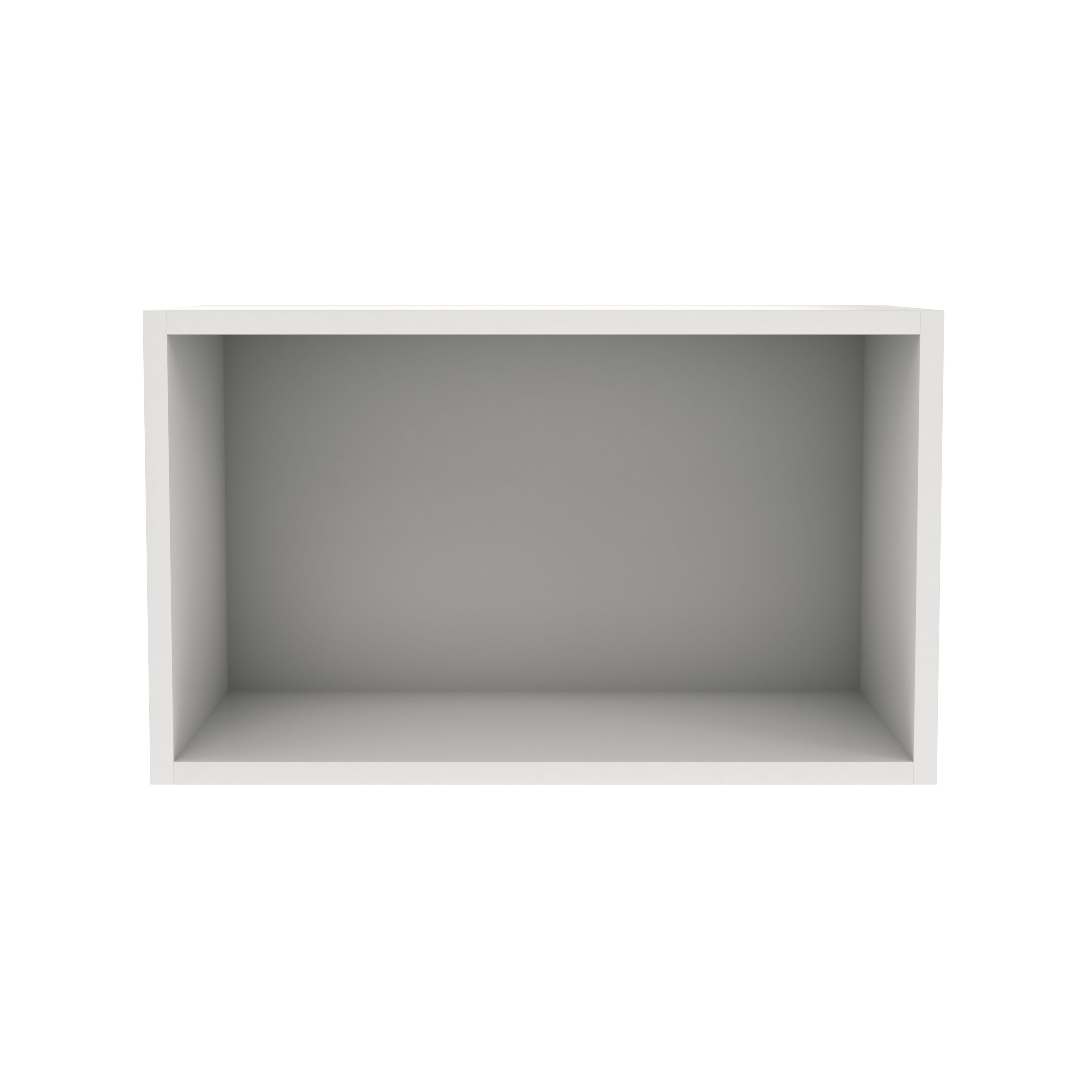 GoodHome Caraway Matt White Bridging Wall cabinet, (W)600mm (D)340mm