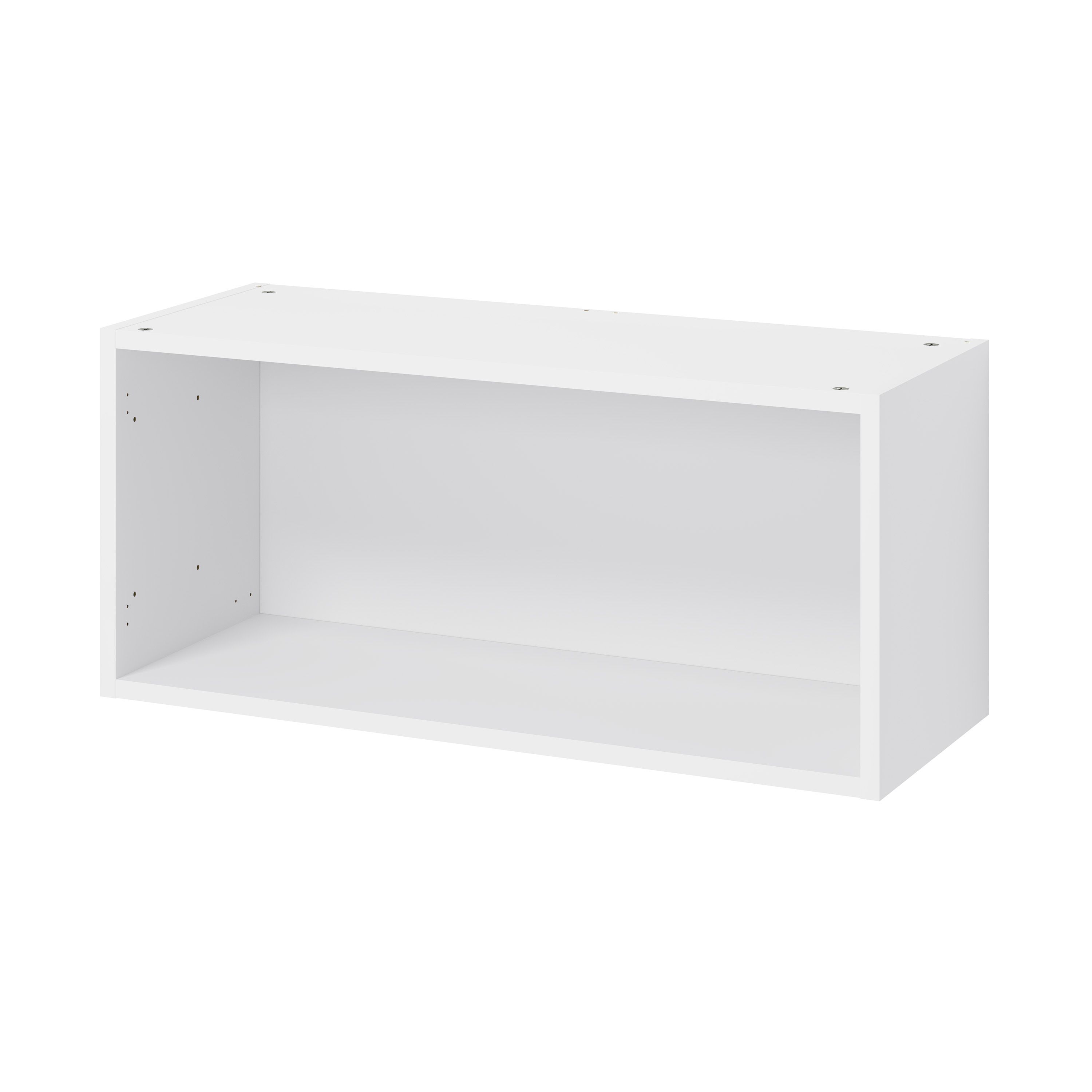 GoodHome Caraway Matt White Bridging Wall cabinet, (W)800mm (D)320mm