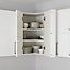GoodHome Caraway Matt White Corner Wall cabinet, (W)630mm (D)320mm