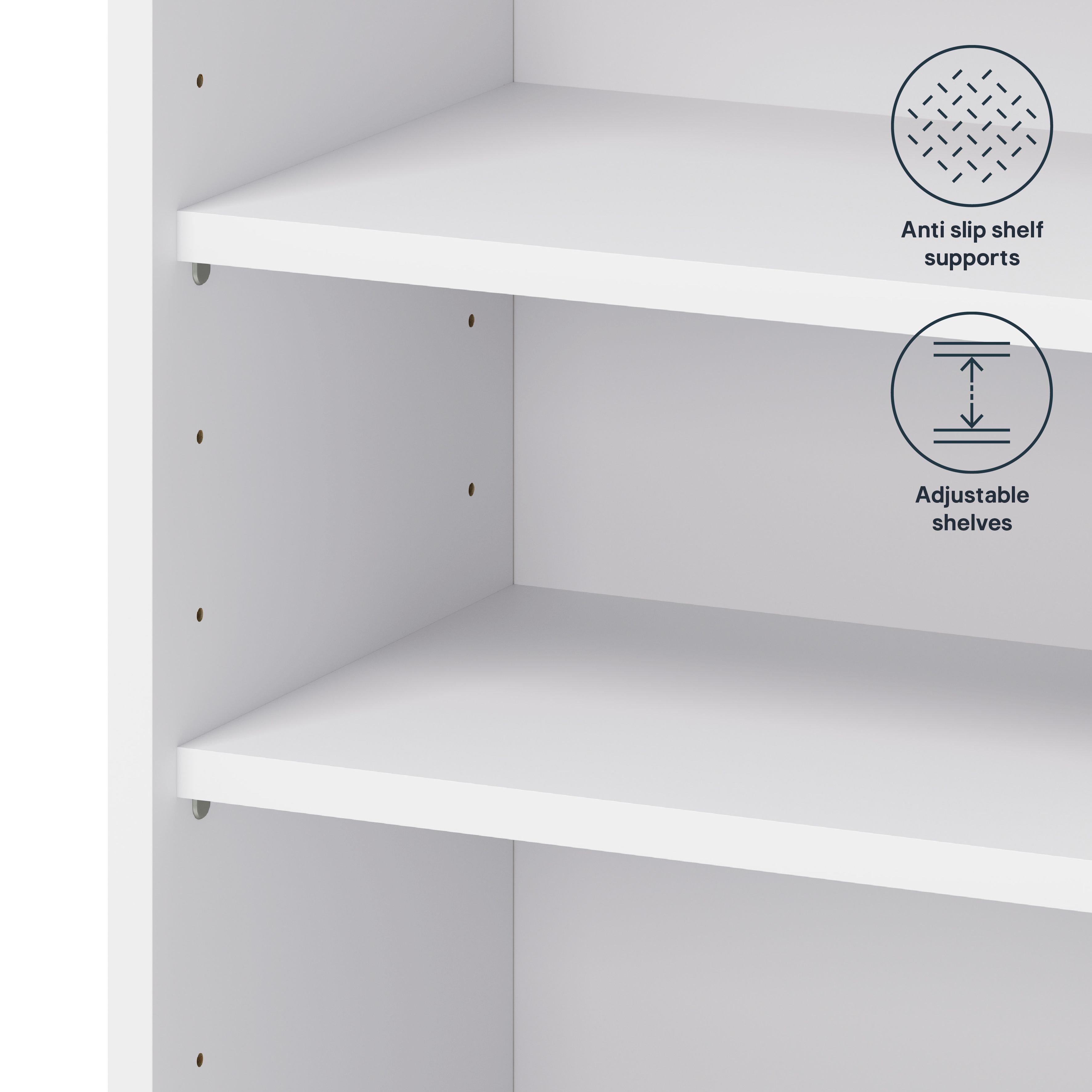 GoodHome Caraway Matt White Standard Wall cabinet, (W)400mm (D)320mm