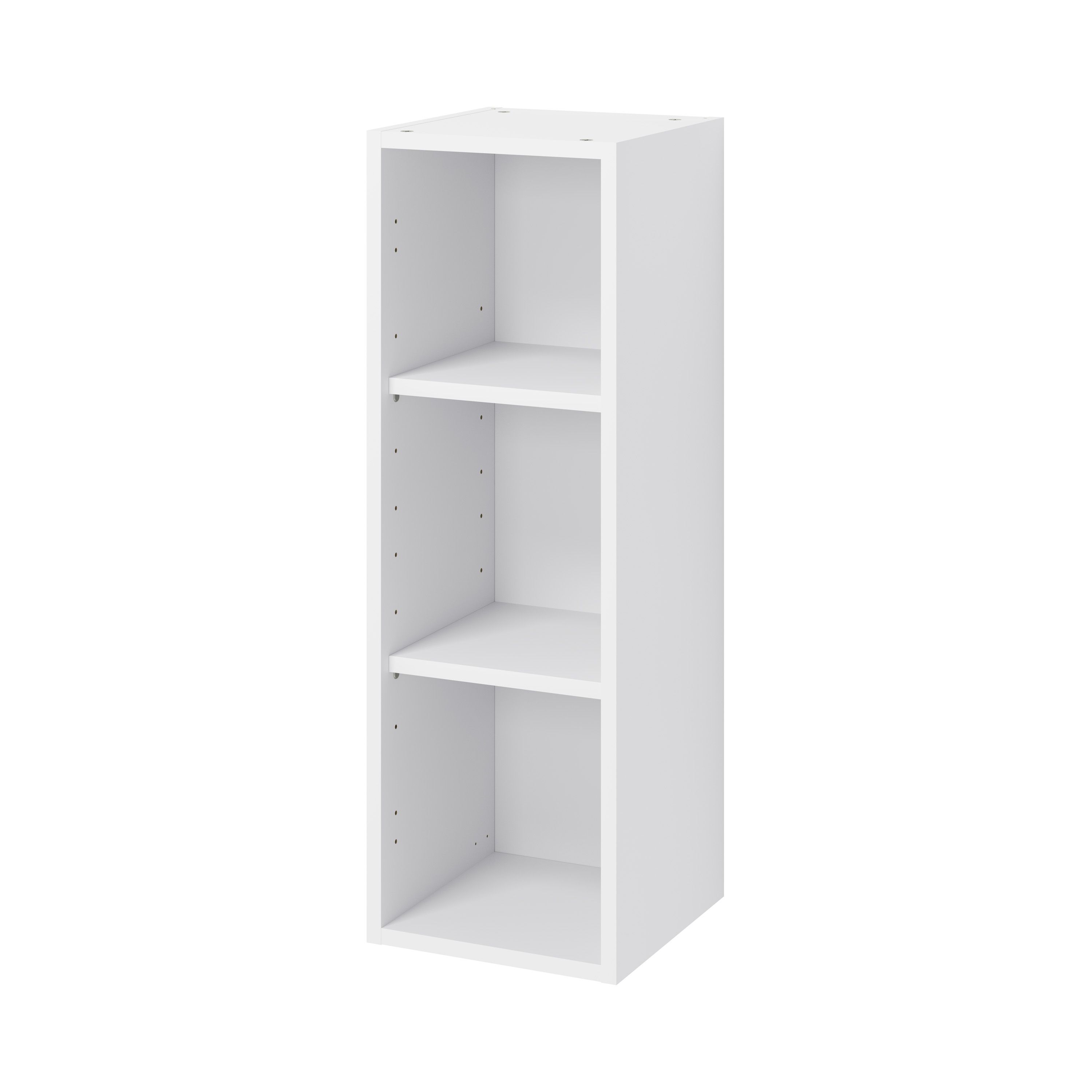 GoodHome Caraway Matt White Tall Wall cabinet, (W)300mm (D)320mm