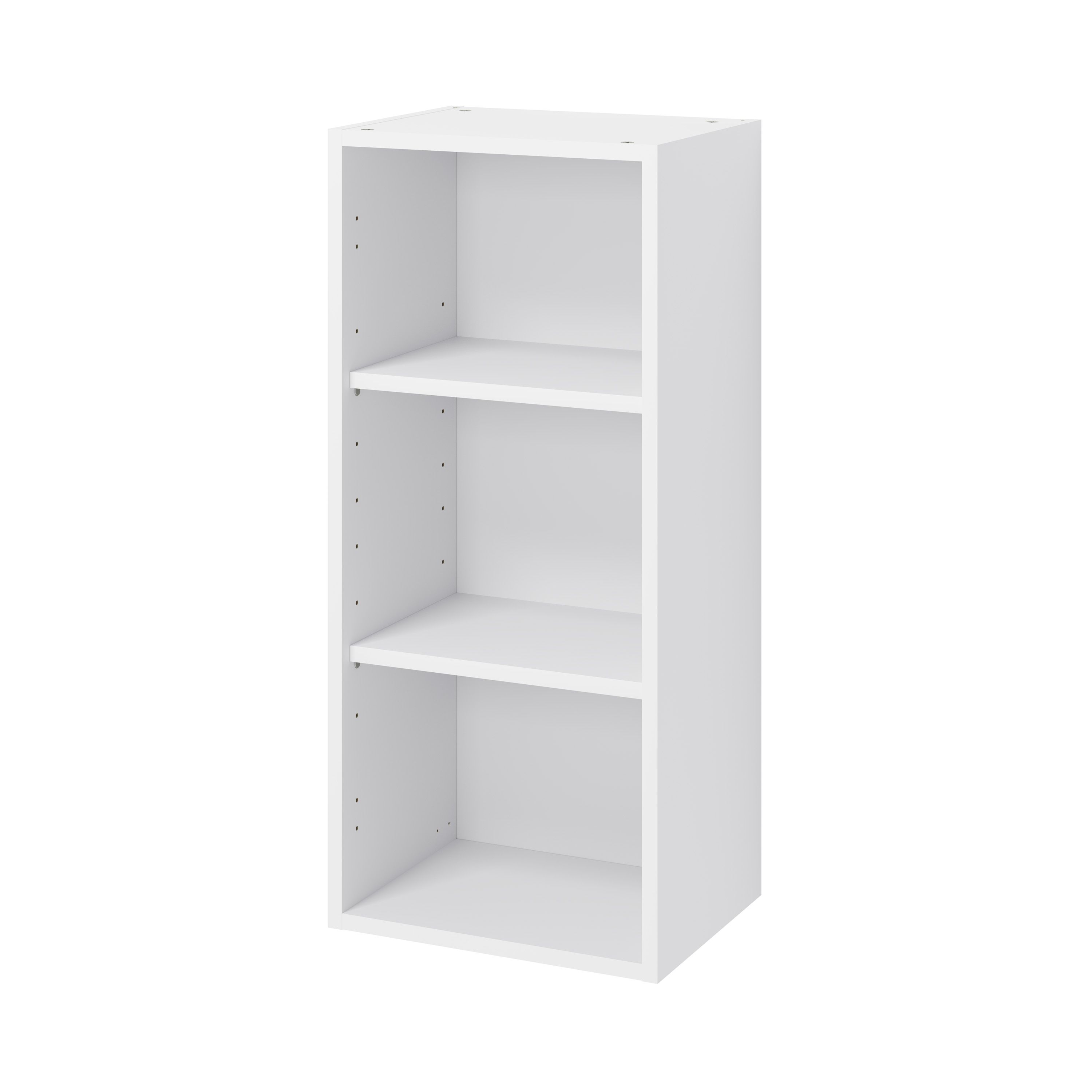 GoodHome Caraway Matt White Tall Wall cabinet, (W)400mm (D)320mm