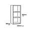 GoodHome Caraway Matt White Tall Wall cabinet, (W)400mm (D)320mm