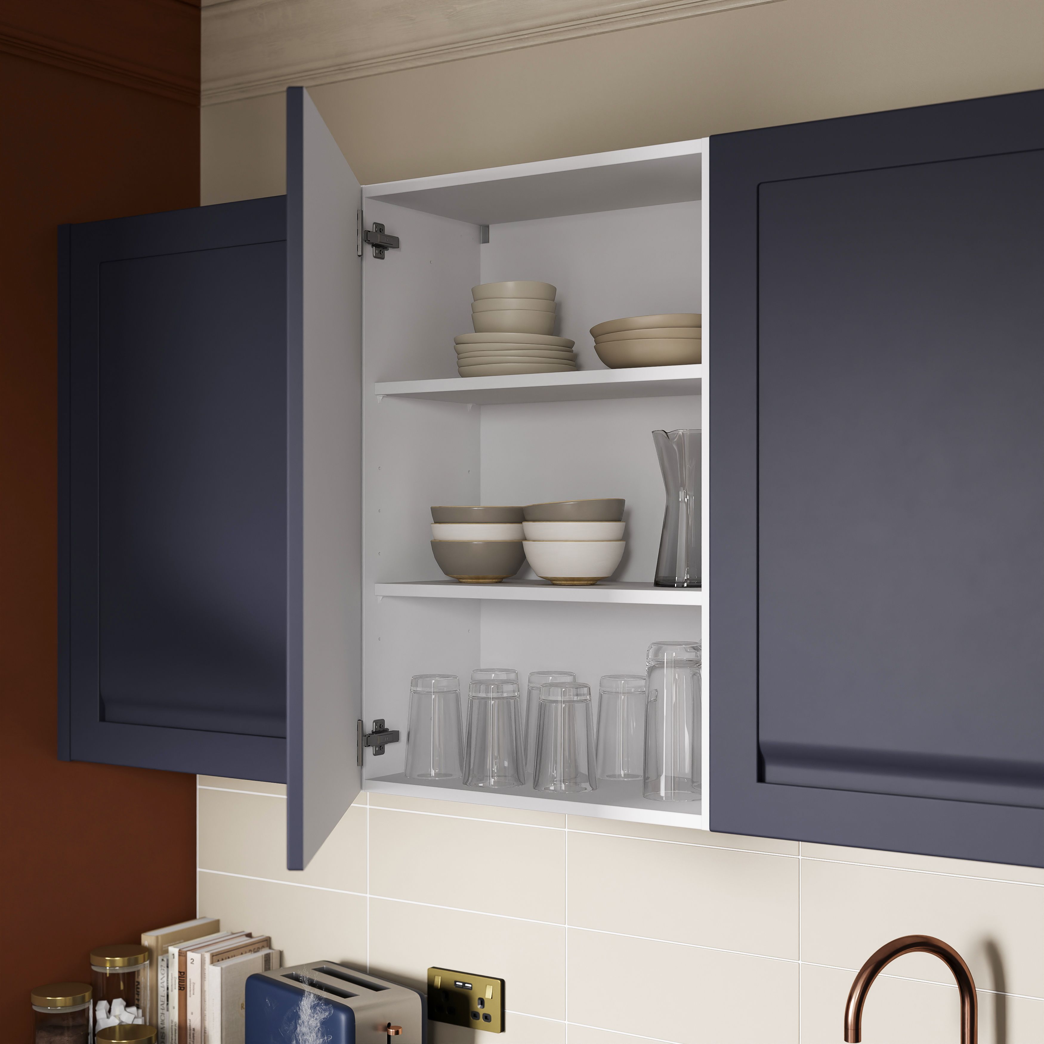 Tall wall store cabinets