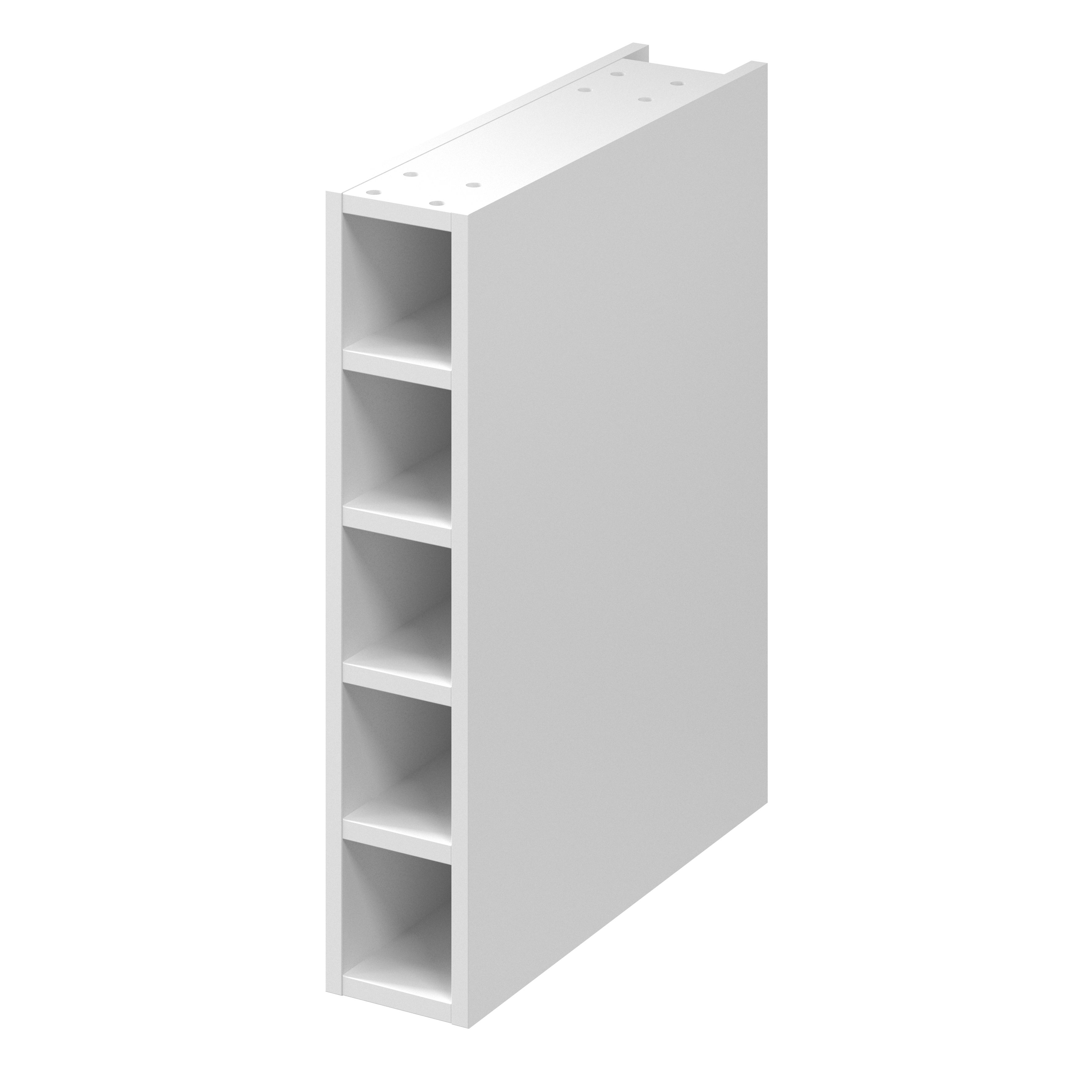 GoodHome Caraway Matt white Wine rack, (H)720mm(W)150mm