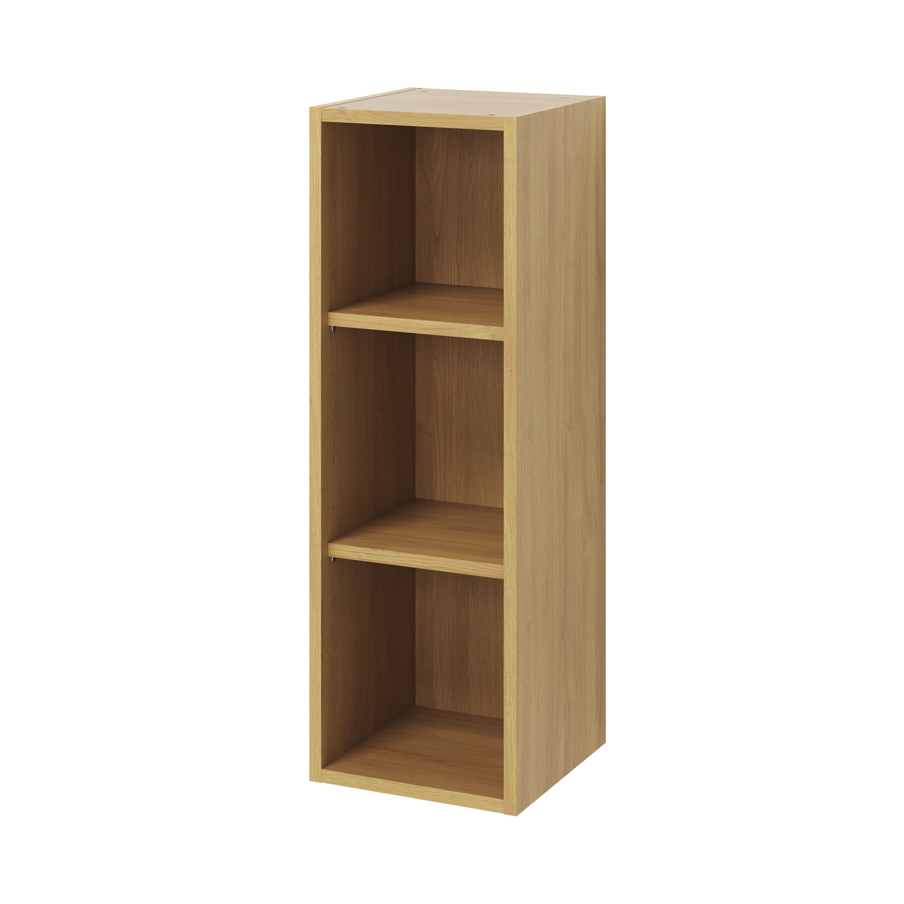 GoodHome Caraway Oak effect Tall Wall cabinet, (W)300mm (D)320mm