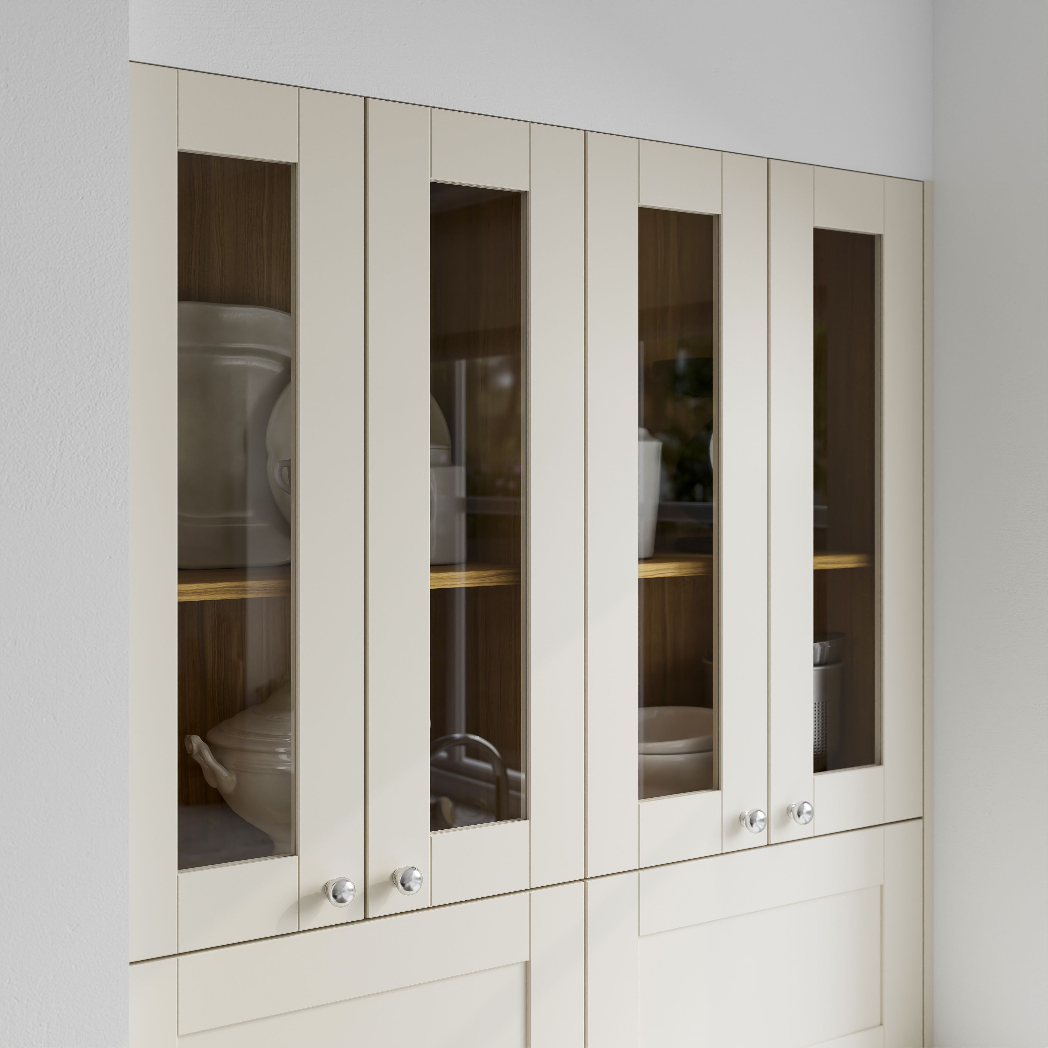 GoodHome Caraway Oak effect Tall Wall cabinet, (W)300mm (D)320mm