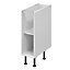 GoodHome Caraway White Base cabinet, (W)250mm