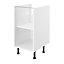 GoodHome Caraway White Base cabinet, (W)450mm
