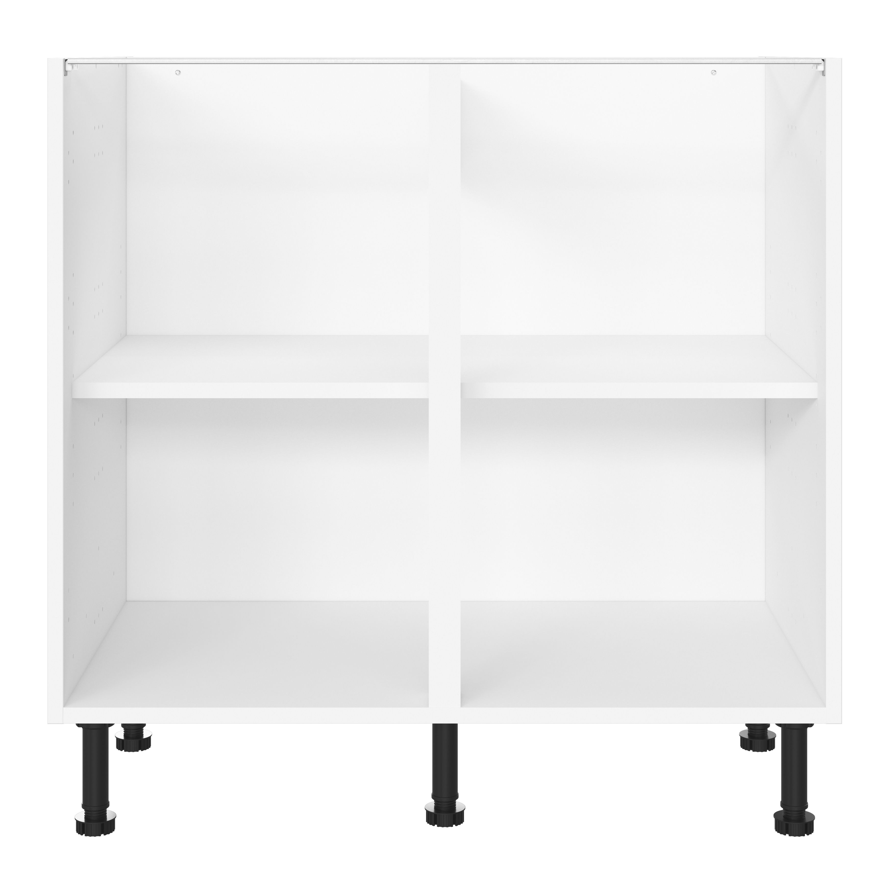 GoodHome Caraway White Base cabinet, (W)900mm