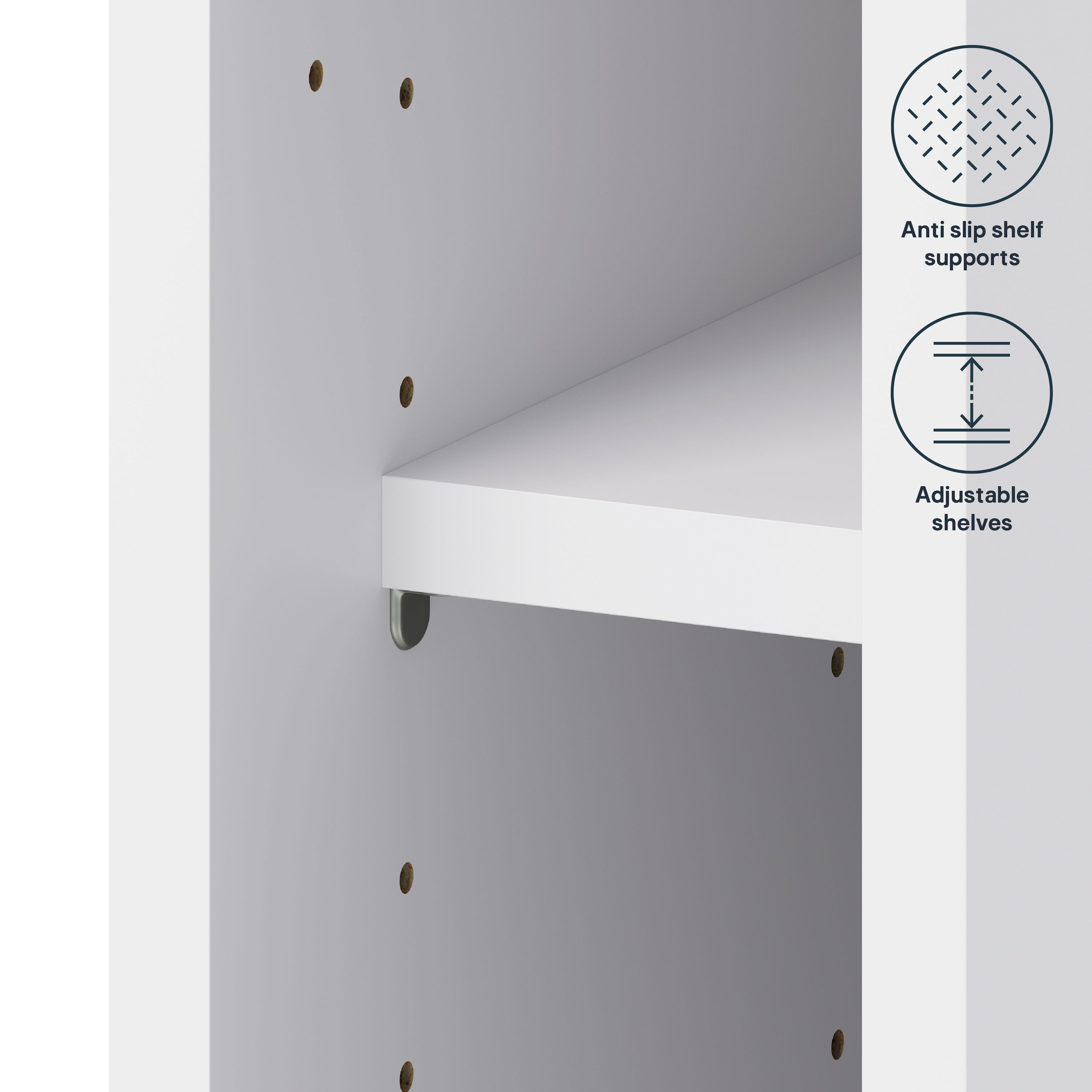 GoodHome Caraway White Base unit, (W)150mm